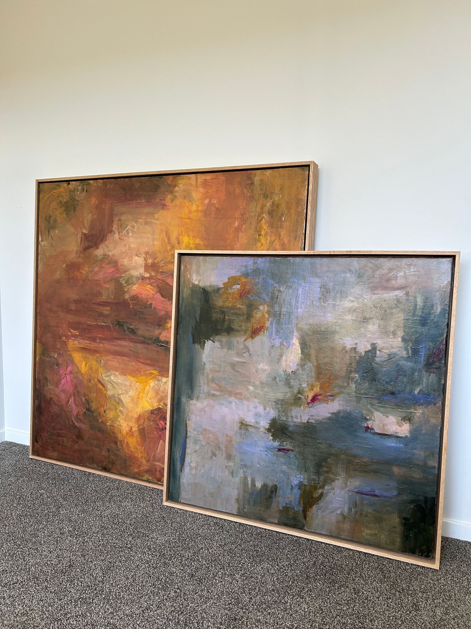 New Zealand art, affordable, modern, abstract, warm, blue, monet, red, artist, artist, bold, bright, muted, buy, large, home, office, lounge
