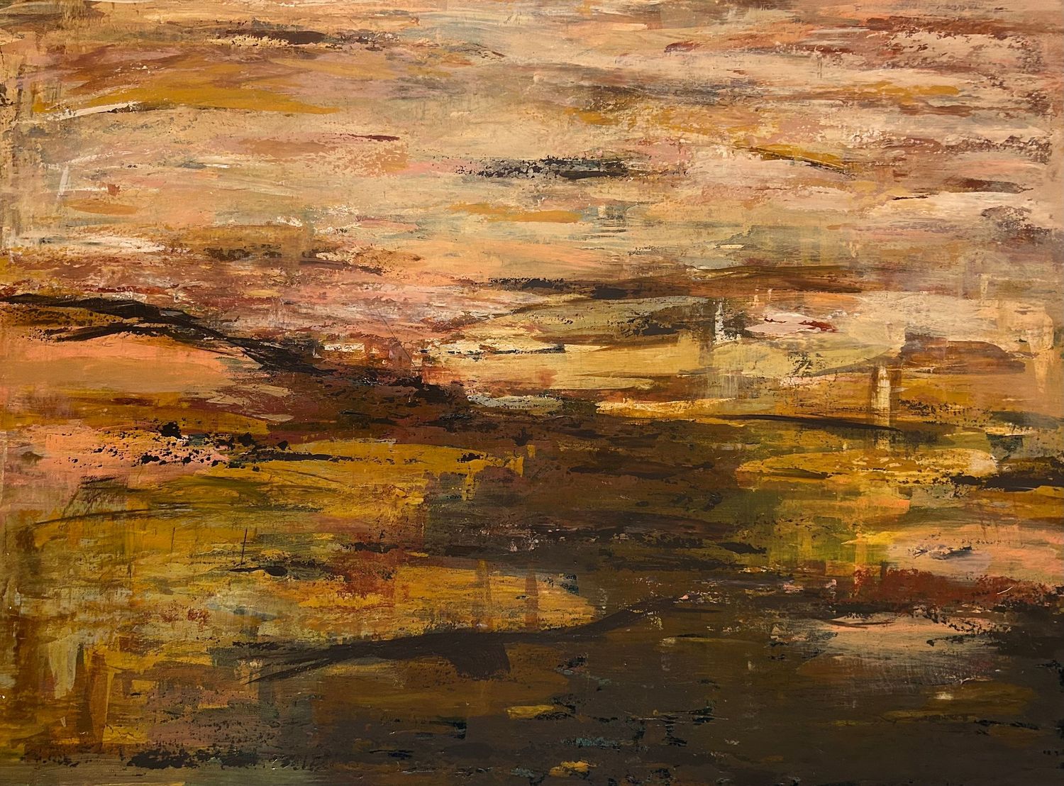 NZ artist, New Zealand artist, painter, abstract, buy NZ art, contemporary, modern artwork, affordable art, large, abstract sunset, earthy