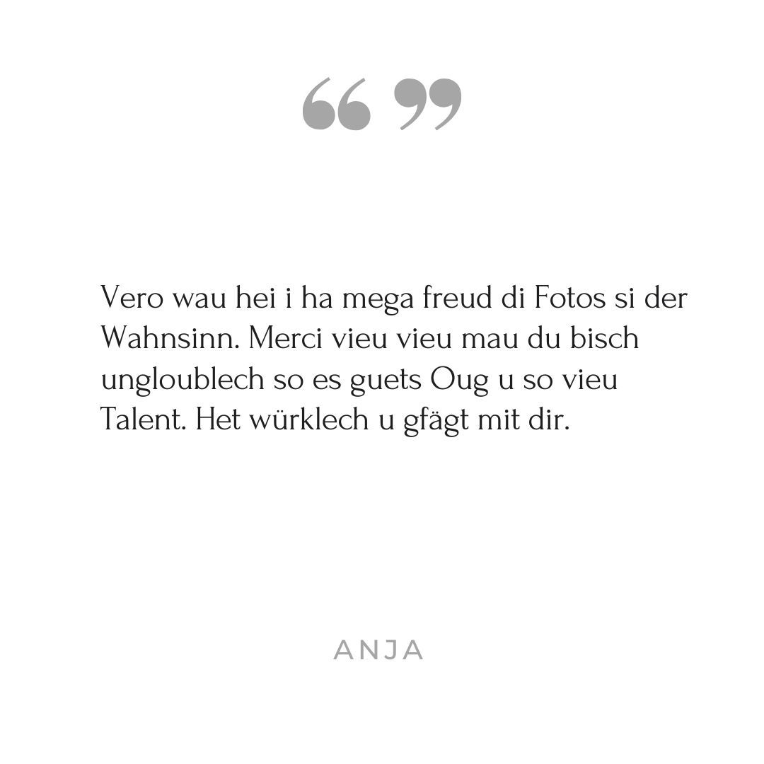 A simple text quote in gray with German words against a white background.