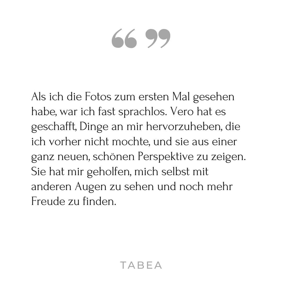 Inspirational quote text in German language displayed in a minimalist gray design layout.