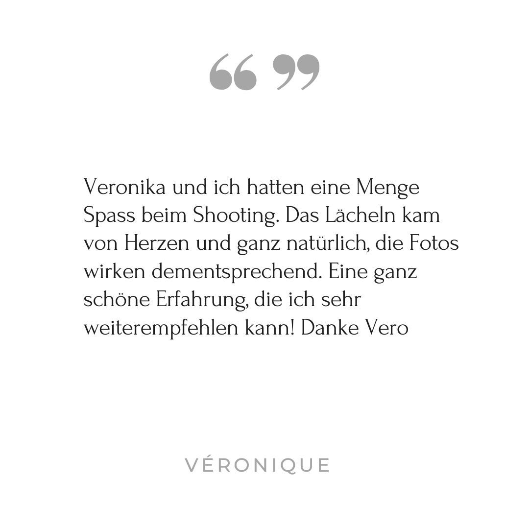 A customer testimonial quote displayed in elegant gray text on a white background.