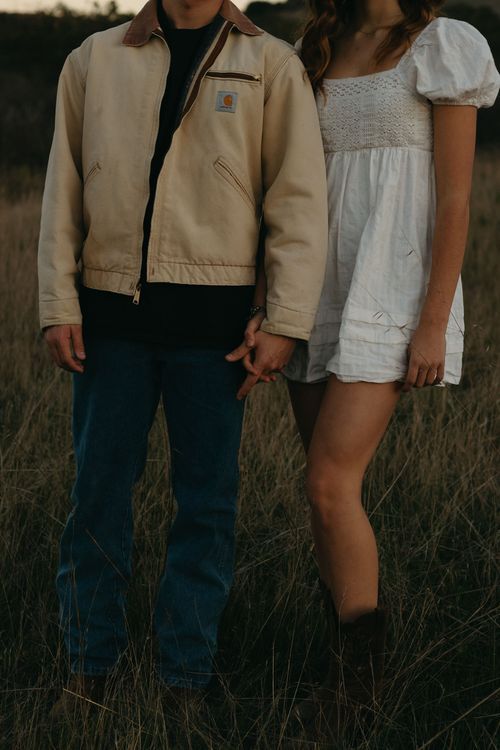 Couple holding hands