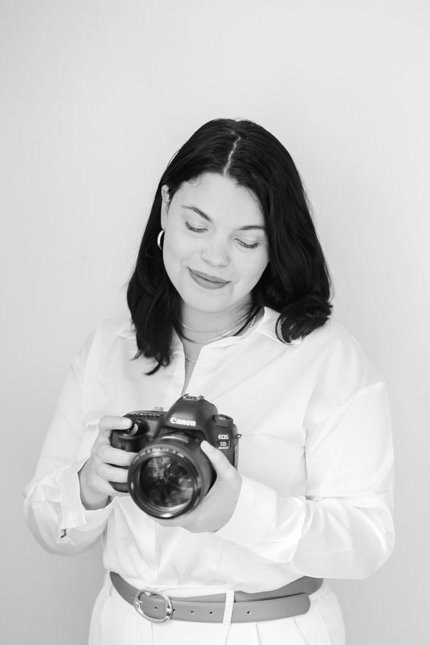 A series of black and white photos showing someone in a white shirt drinking from a dark cup.