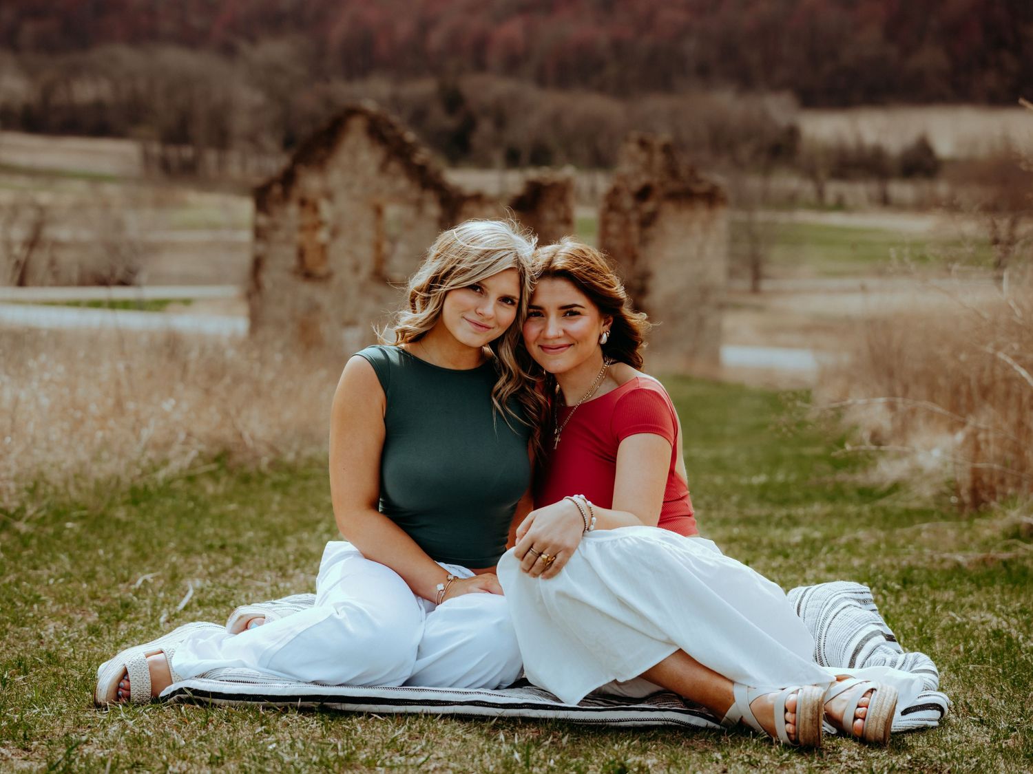 Family portrait session outdoors near Pardeeville, Wisconsin. Natural light, candid moments, and posed moments during a family session.
