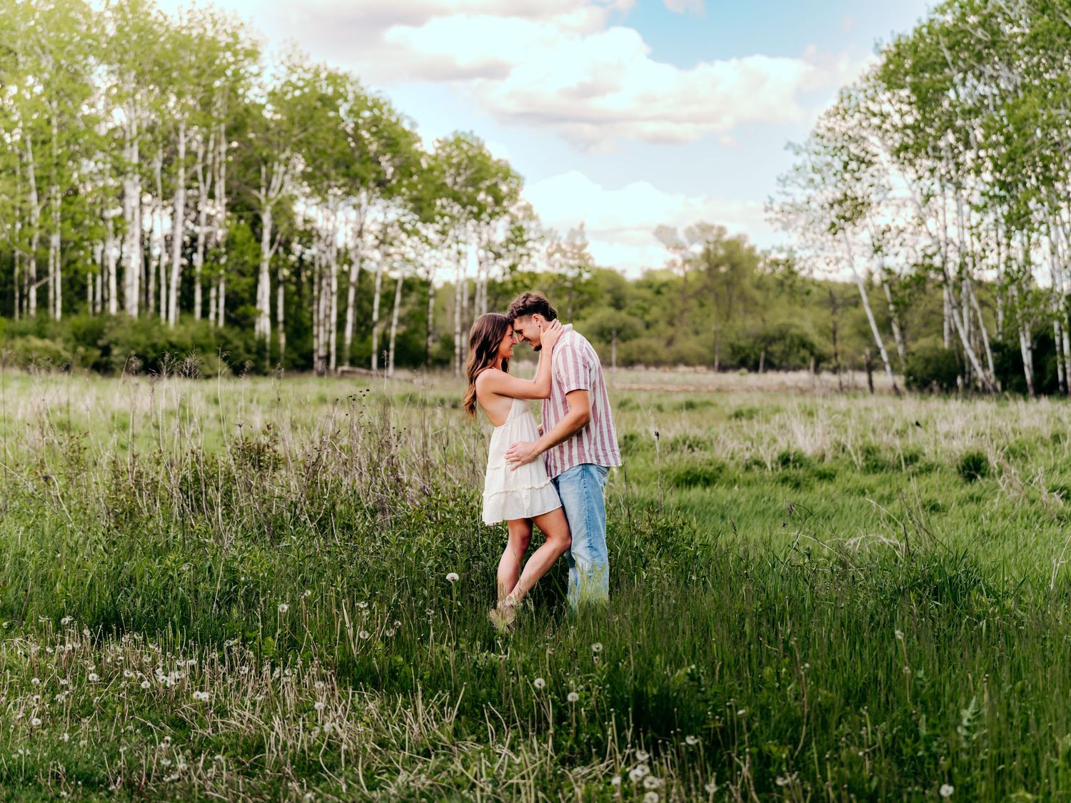 Romantic outdoor couples portrait session near Columbia County, WI . Authentic moments, natural light, and genuine connection.
