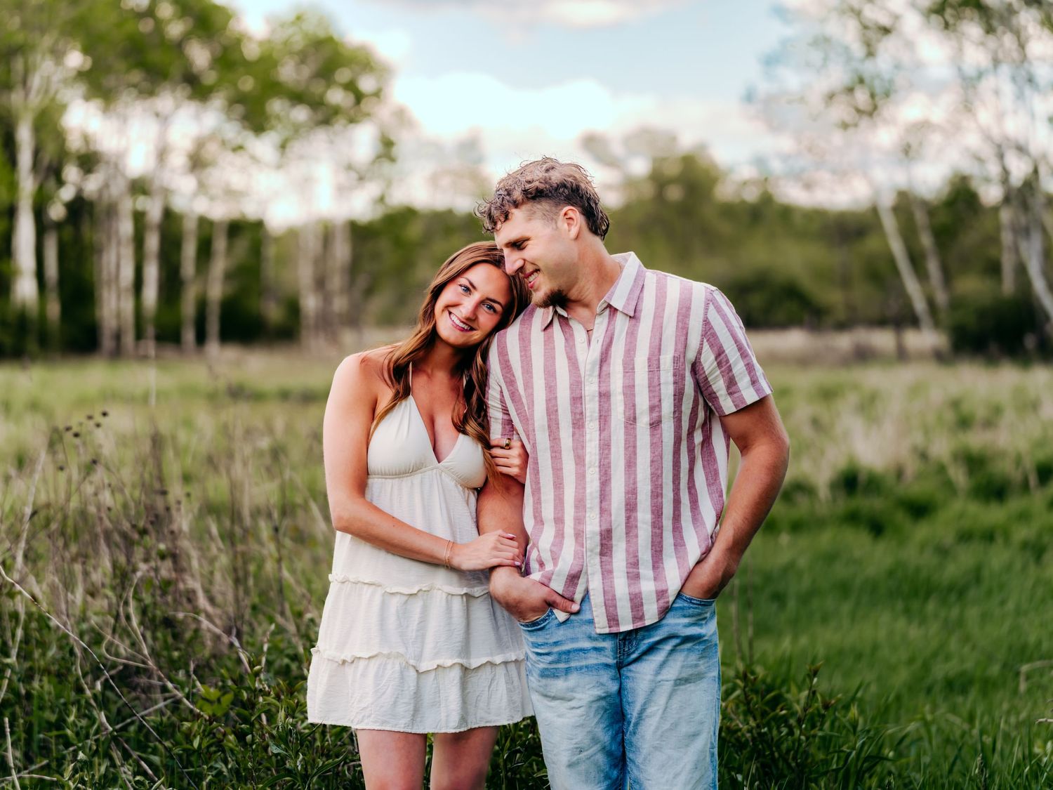 Romantic outdoor couples portrait session near Columbia County, WI . Authentic moments, natural light, and genuine connection.