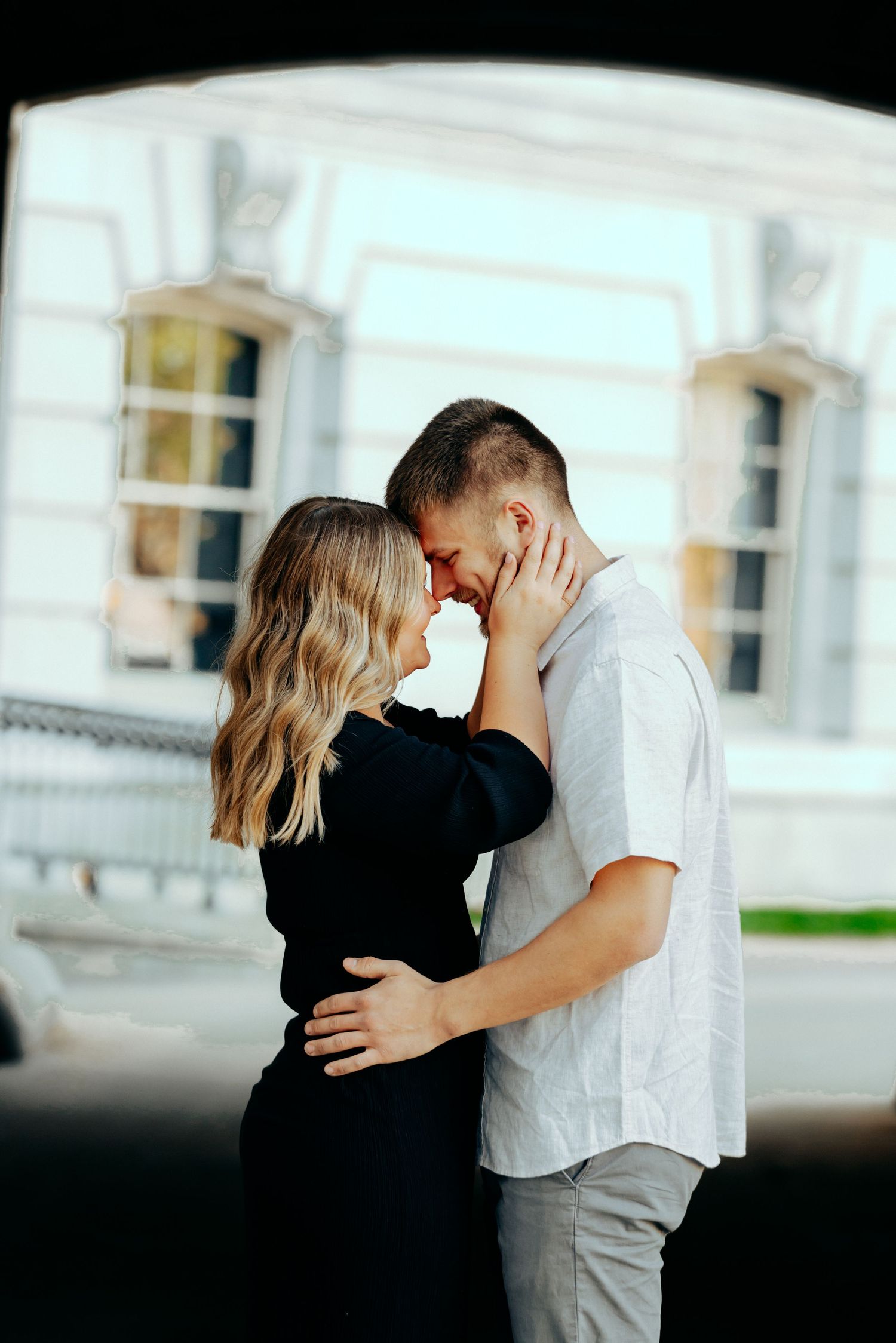 Romantic outdoor couples portrait session near Columbia County, WI .