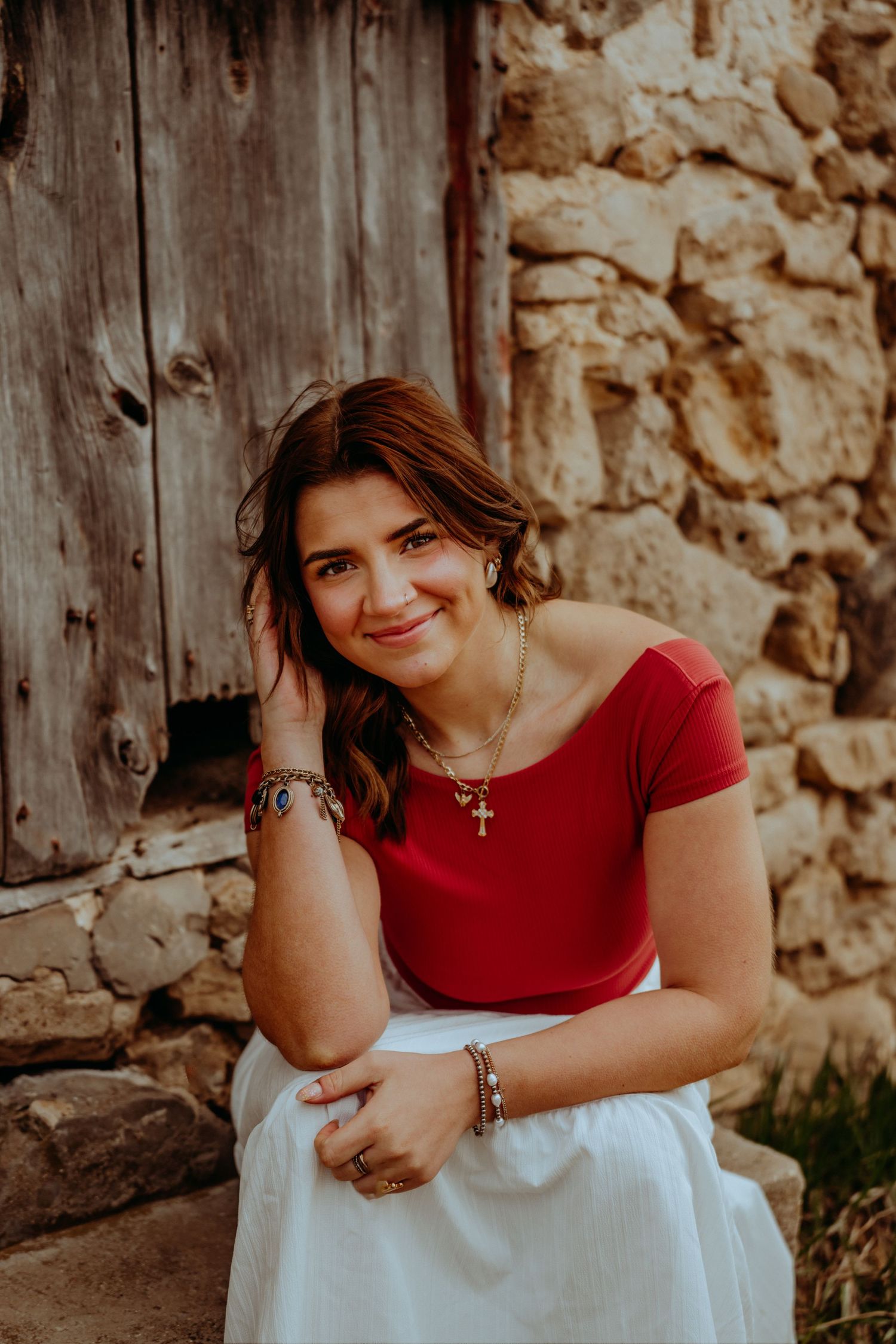 Senior portrait session near Columbia County, Wisconsin. Natural light and personality-filled images.
