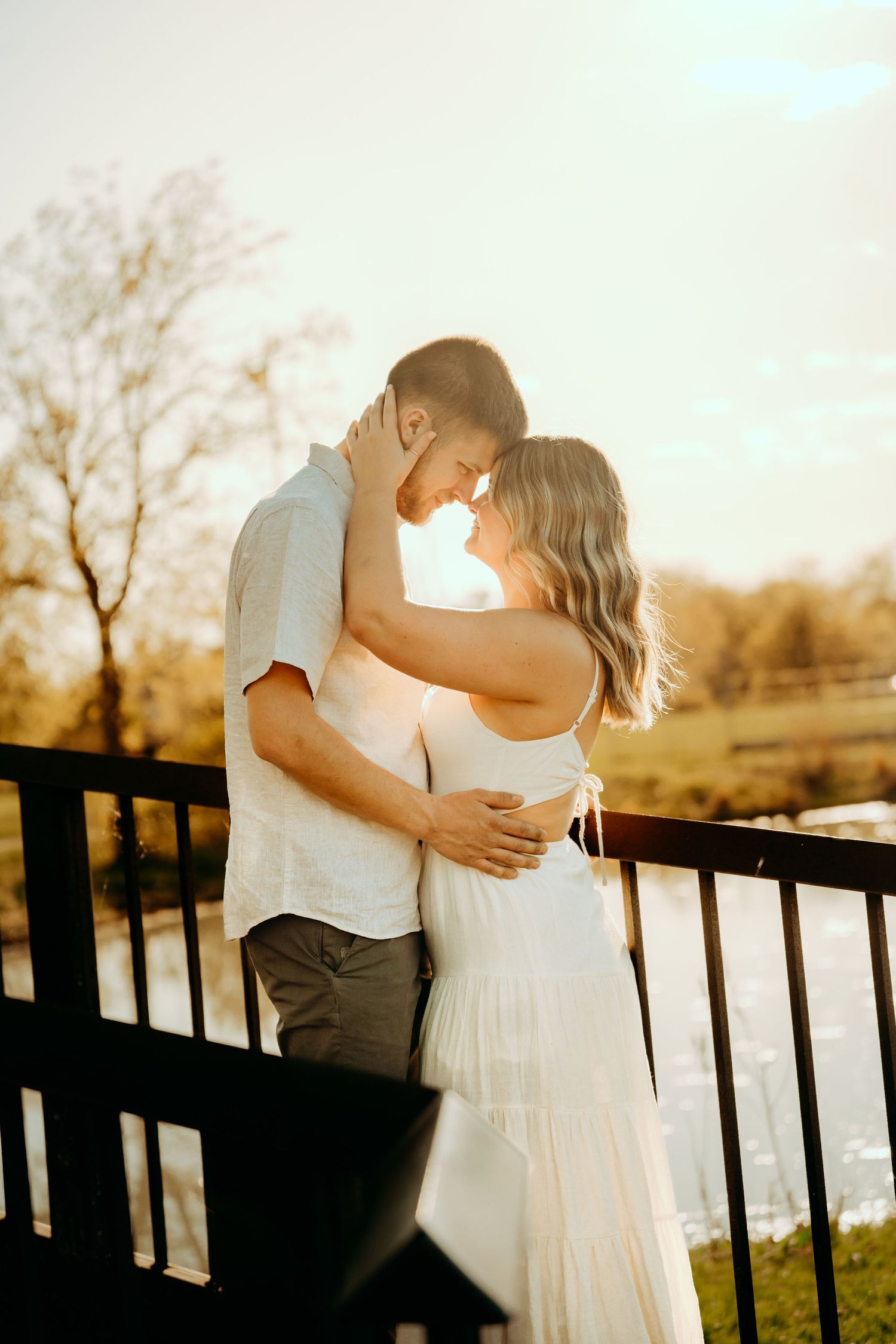 Romantic outdoor couples portrait session near Columbia County, WI . Authentic moments, natural light, and genuine connection.