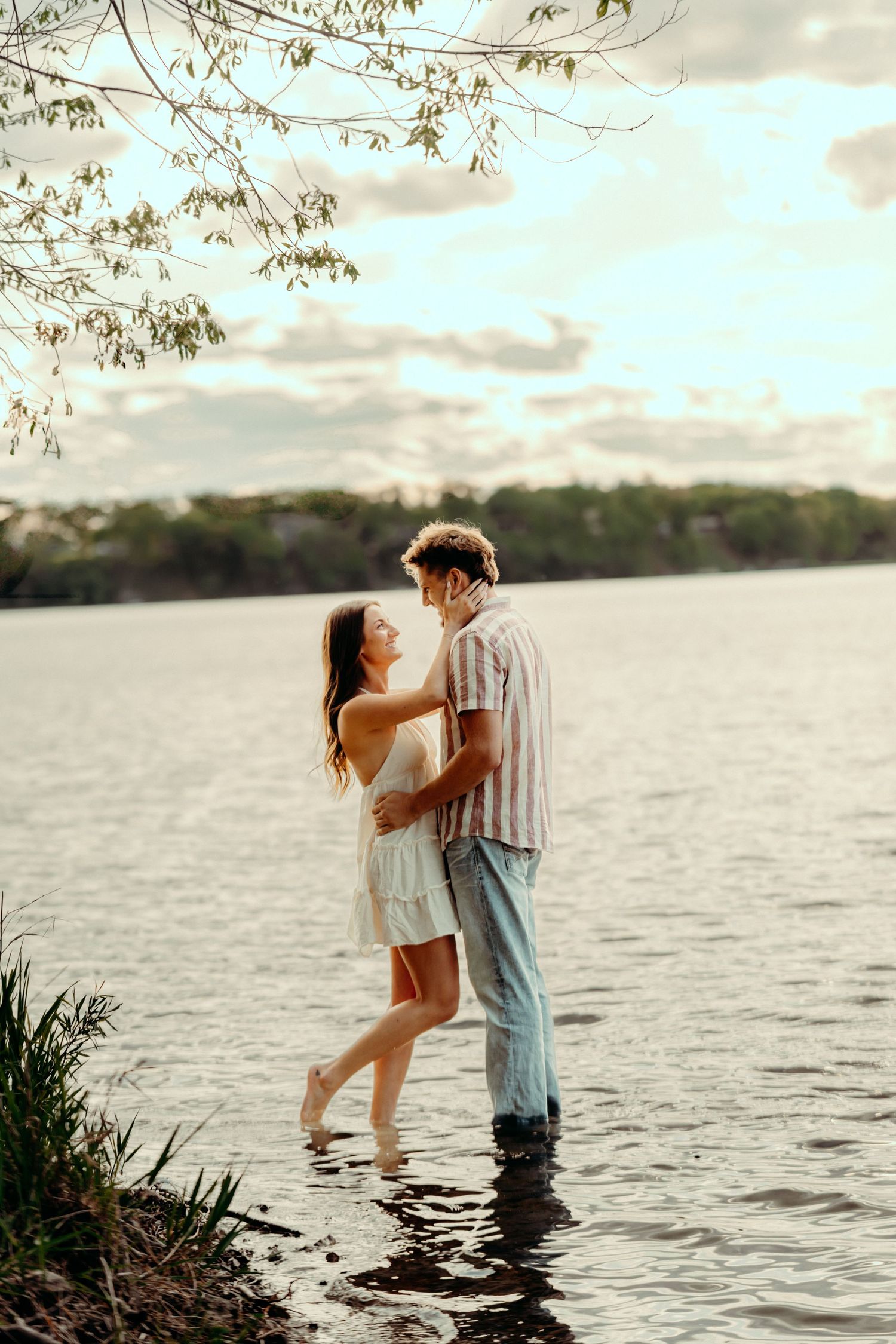 Romantic outdoor couples portrait session near Columbia County, WI . Authentic moments, natural light, and genuine connection.