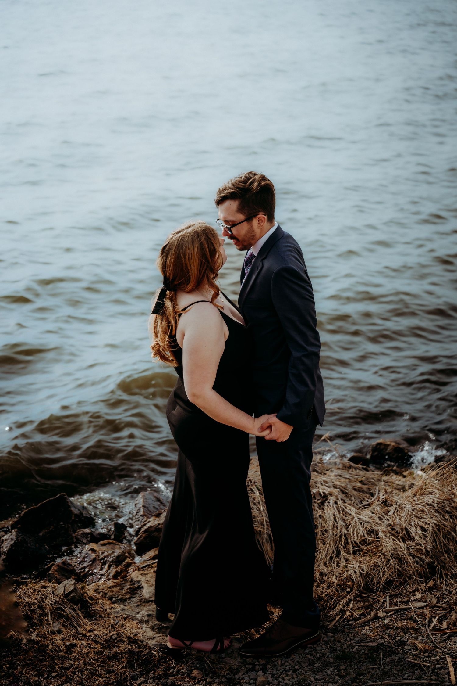 Romantic outdoor couples portrait session near Columbia County, WI . Authentic moments, natural light, and genuine connection.