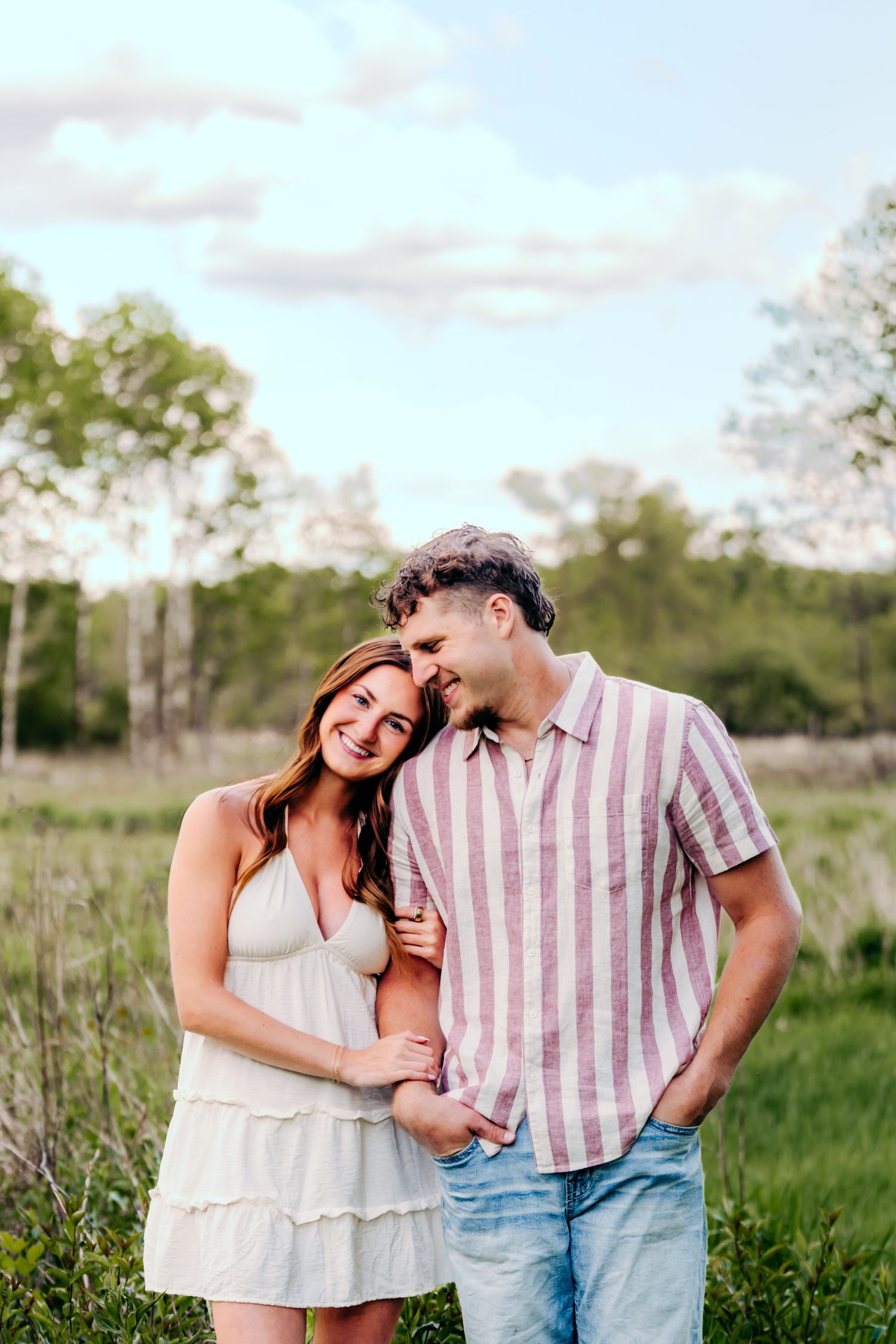 Romantic outdoor couples portrait session near Columbia County, WI . Authentic moments, natural light, and genuine connection.