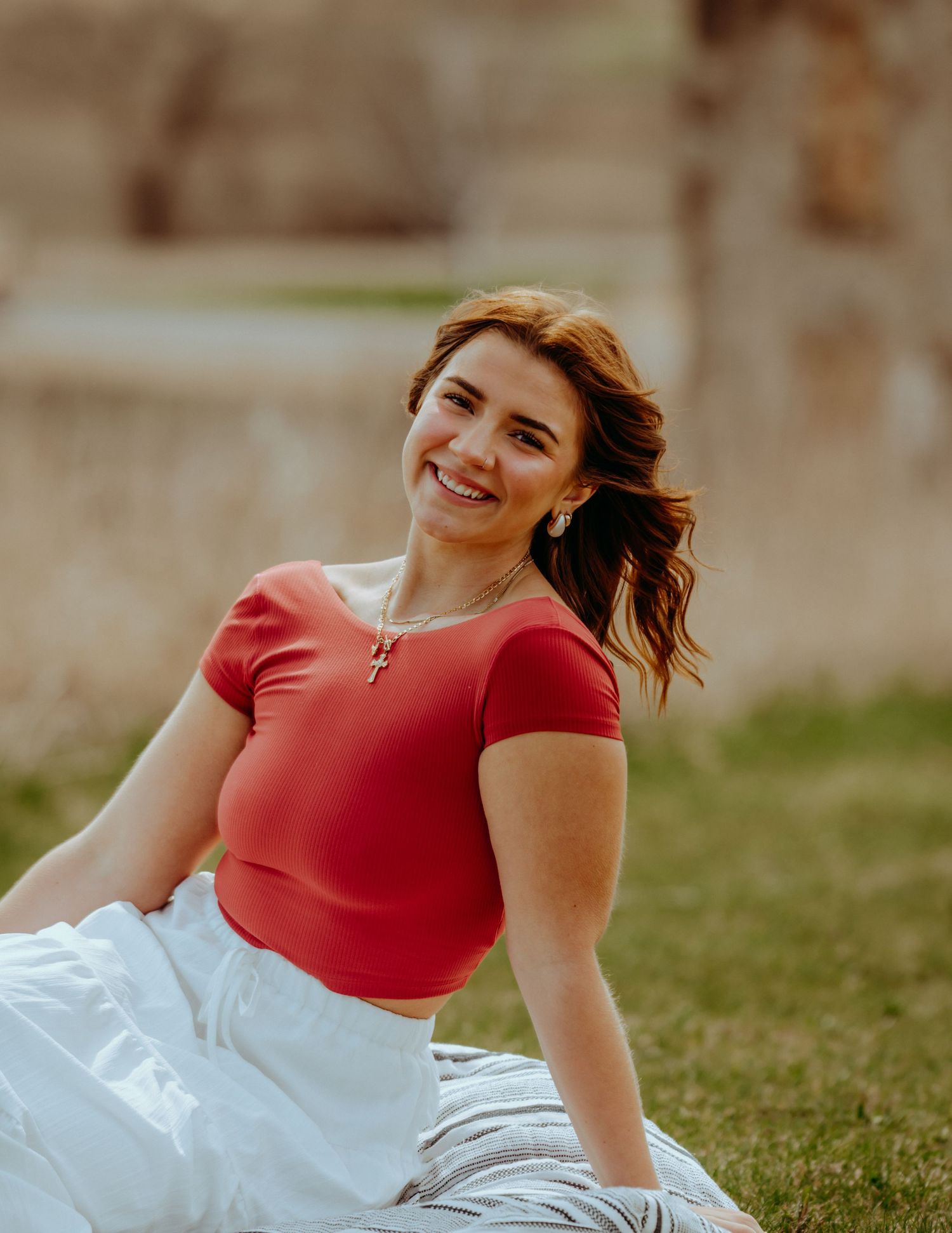 Senior portrait session near Columbia County, Wisconsin. Natural light and personality-filled images.