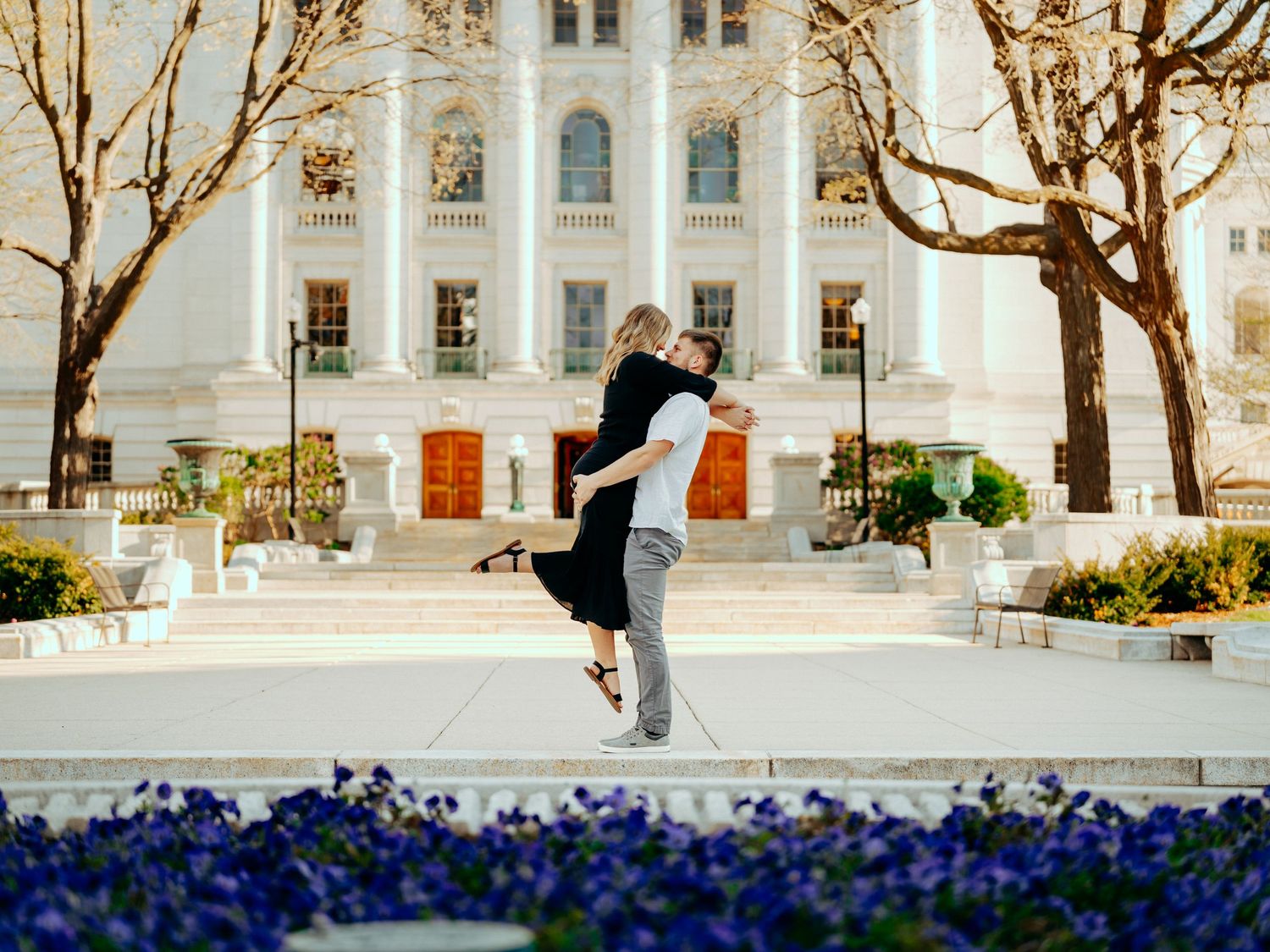 Romantic outdoor couples portrait session near Columbia County, WI . Authentic moments, natural light, and genuine connection.