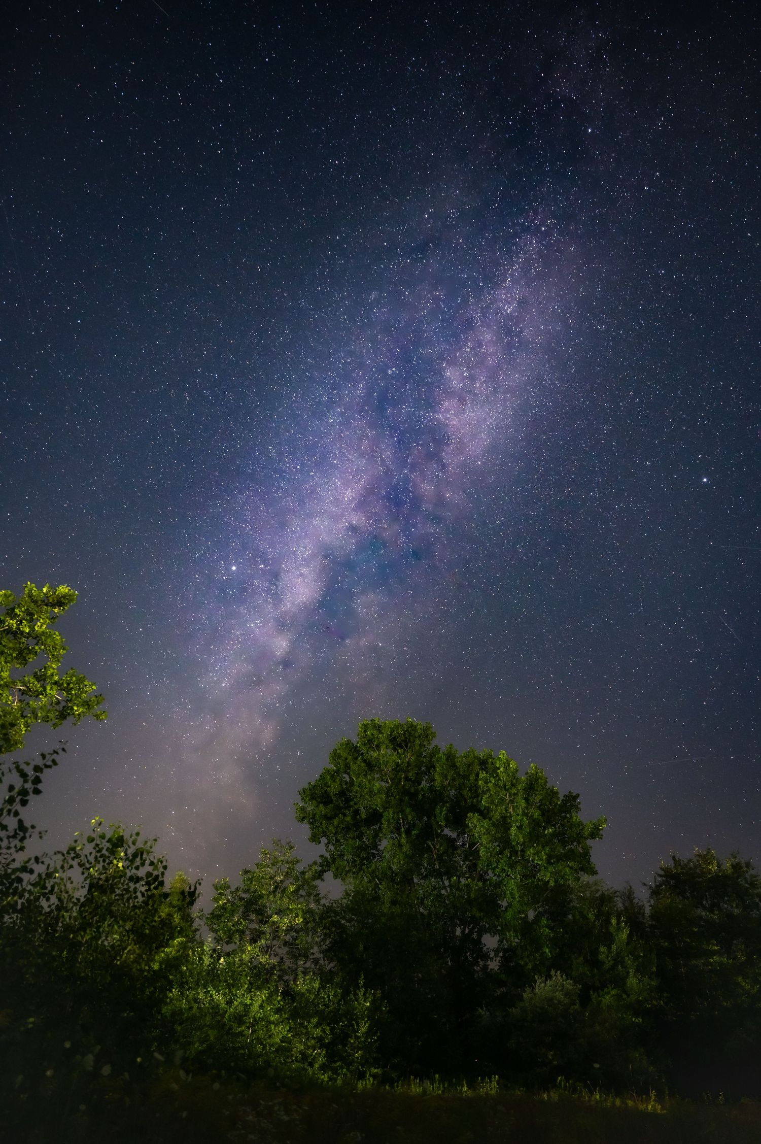 A photograph of the Milky Way on a summer night in Keene, New Hampshire
