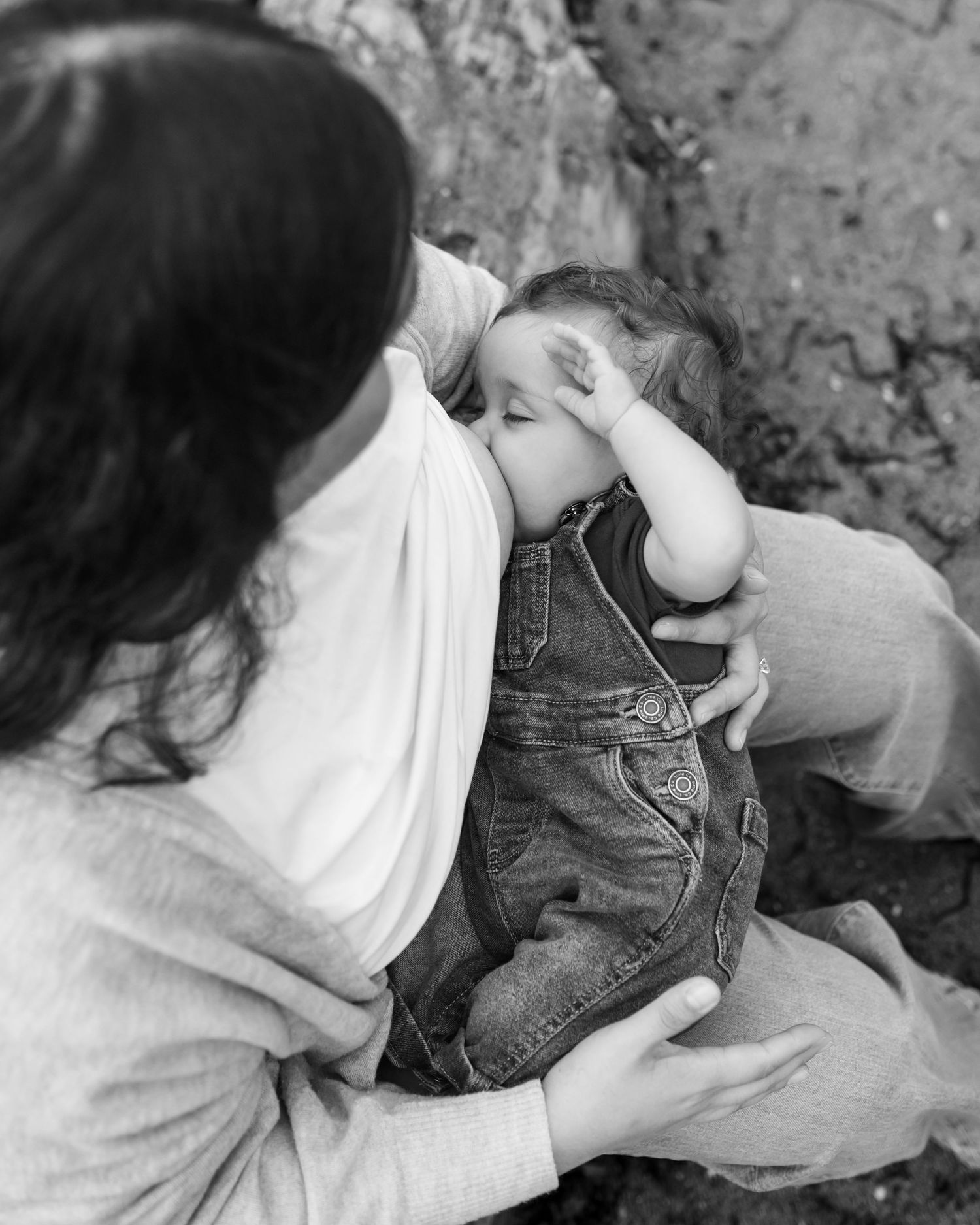 mother nursing, baby