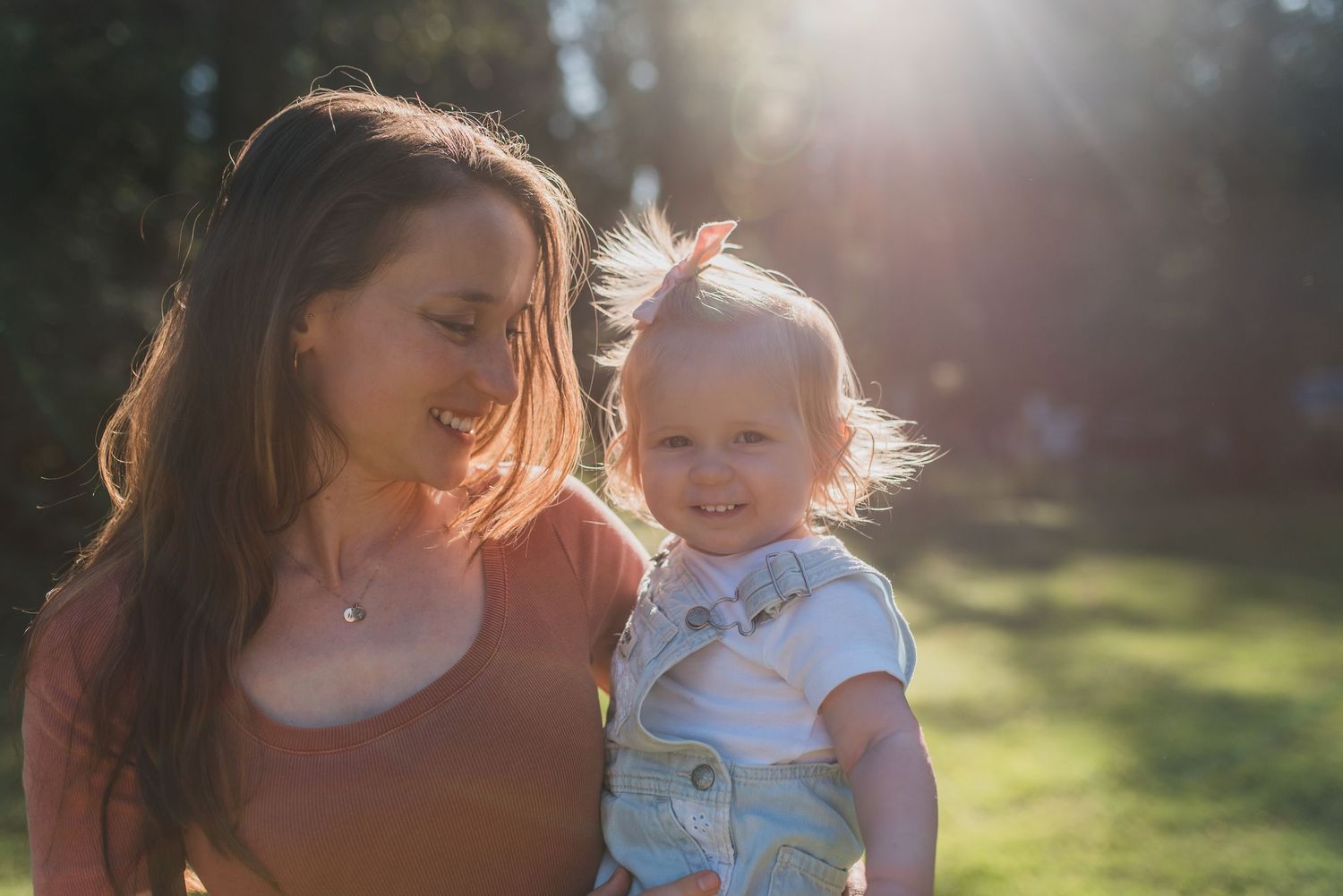toddler and mother