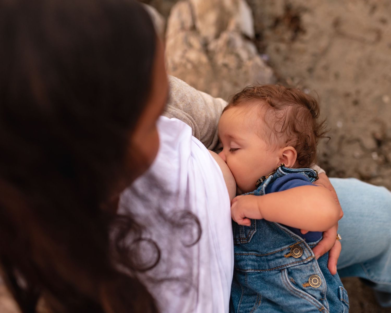 mother nursing baby