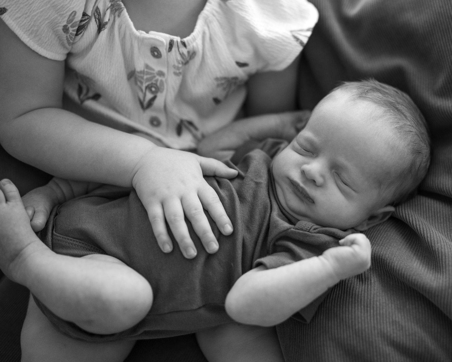 newborn baby, toddler sibling
