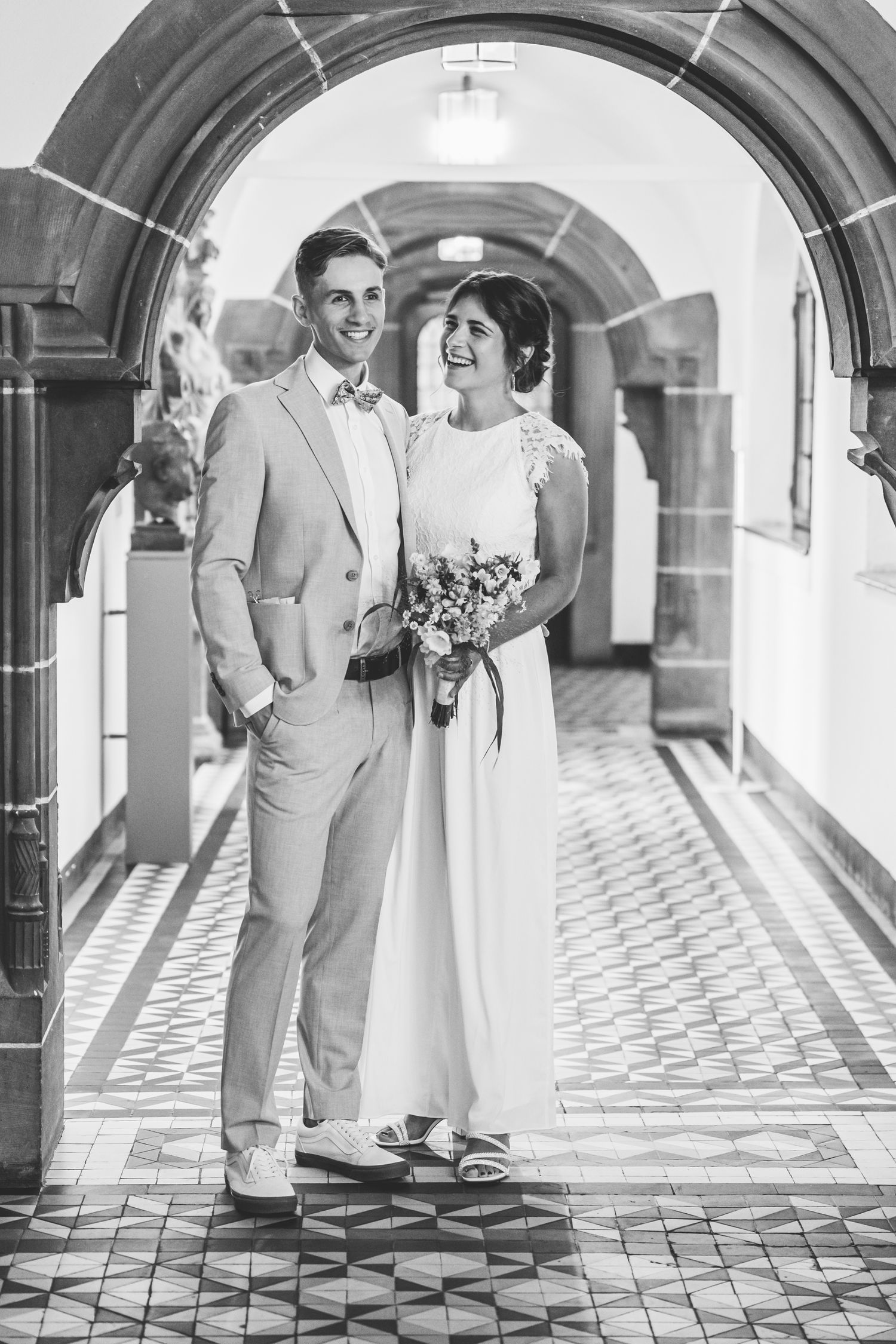 Hochzeit Standesamt Freiburg im Breisgau Brautpaar nach Trauung