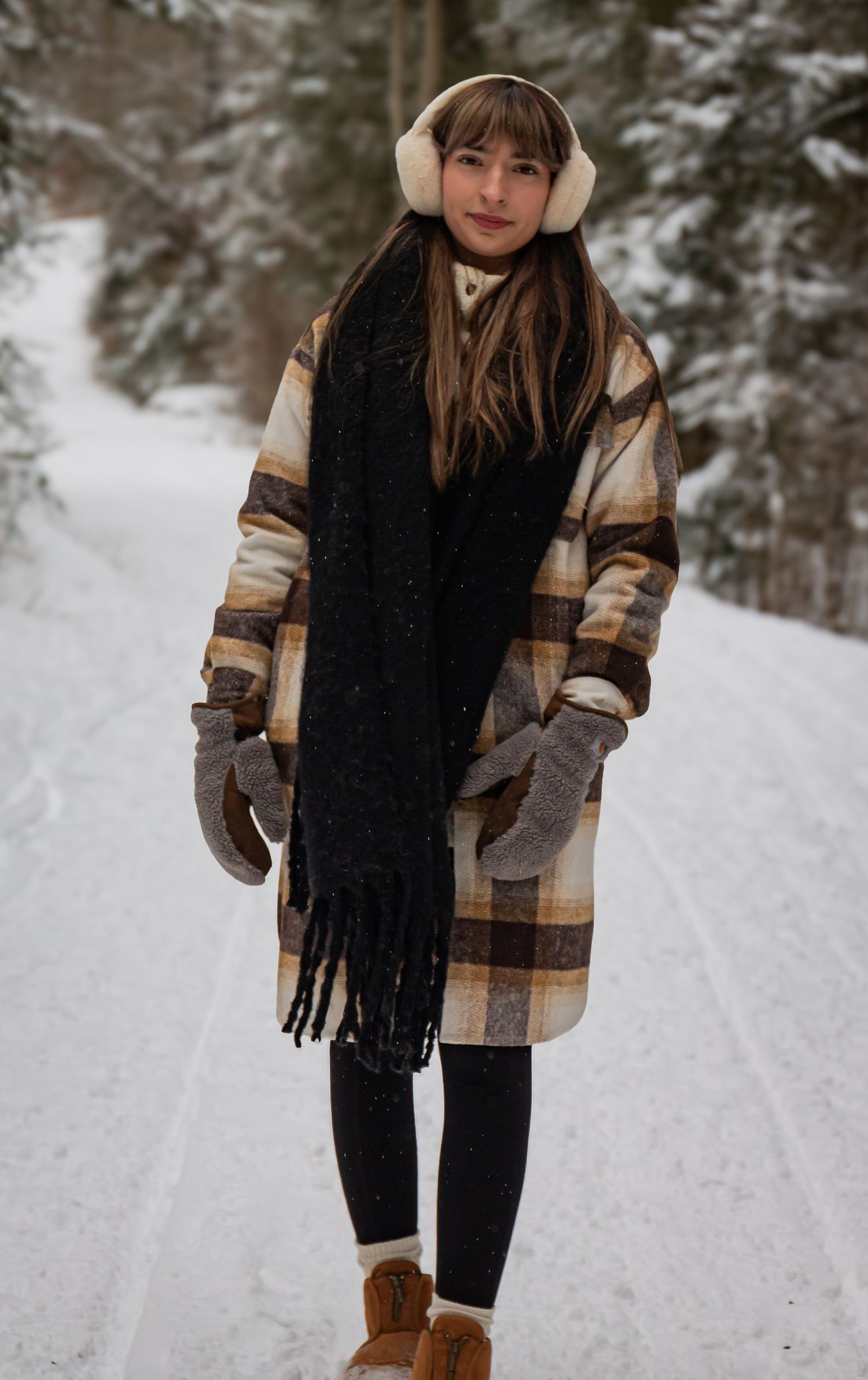 woman in winter setting