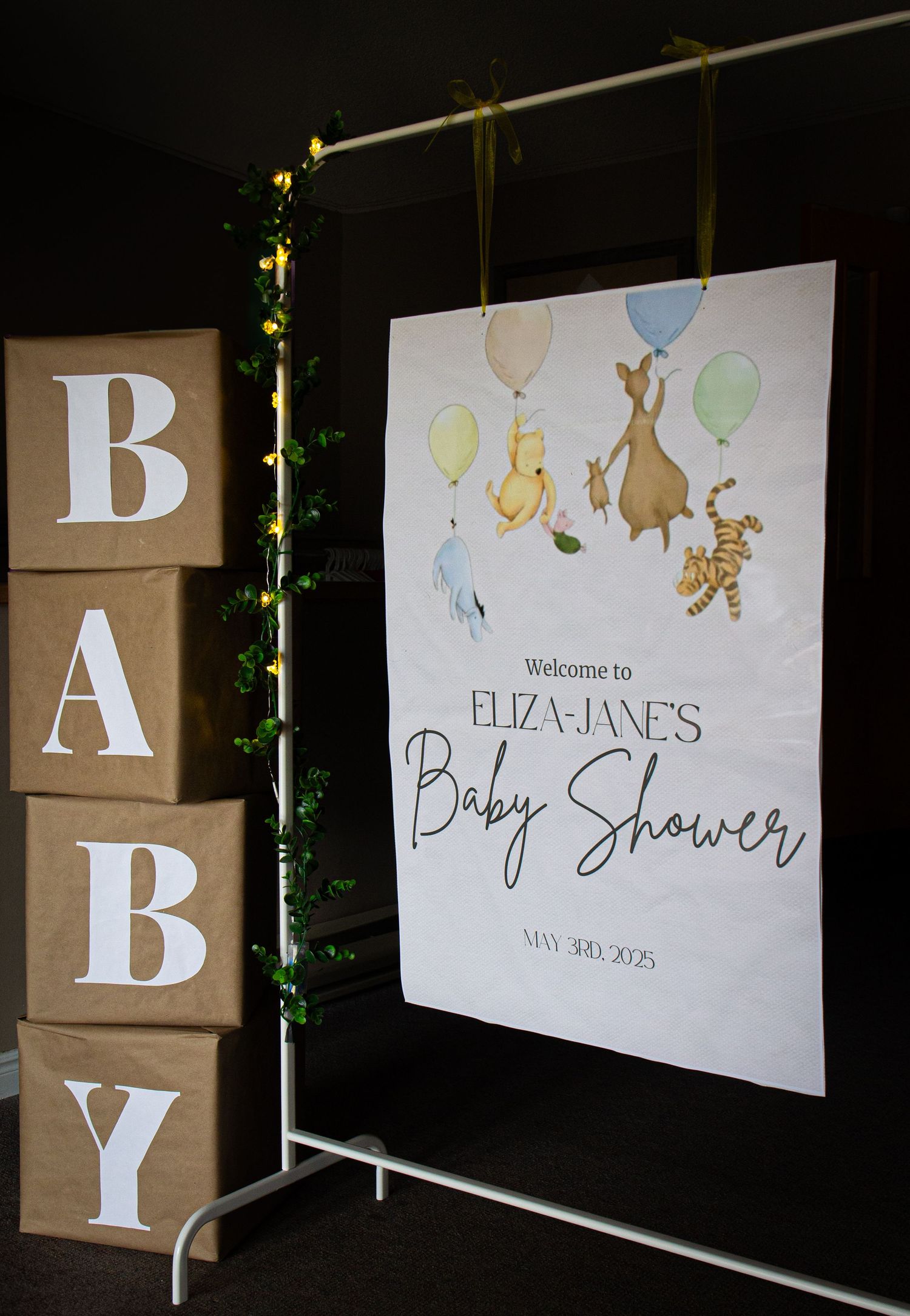 baby shower entrance sign