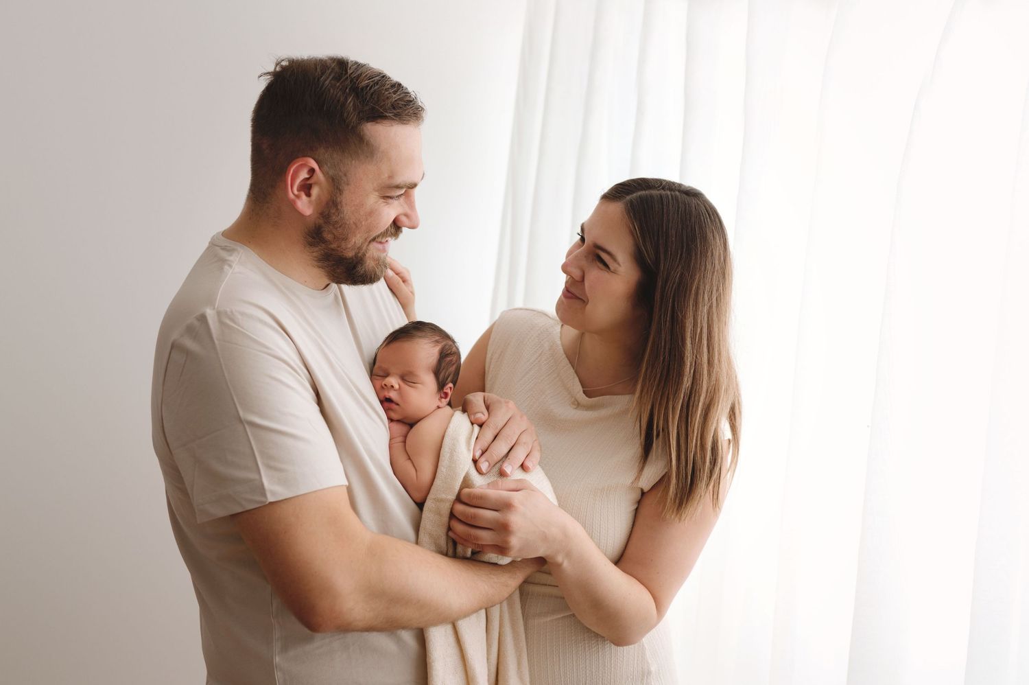 Newborn photography session at Pengelly Portraits studio in Shaldon, South Devon