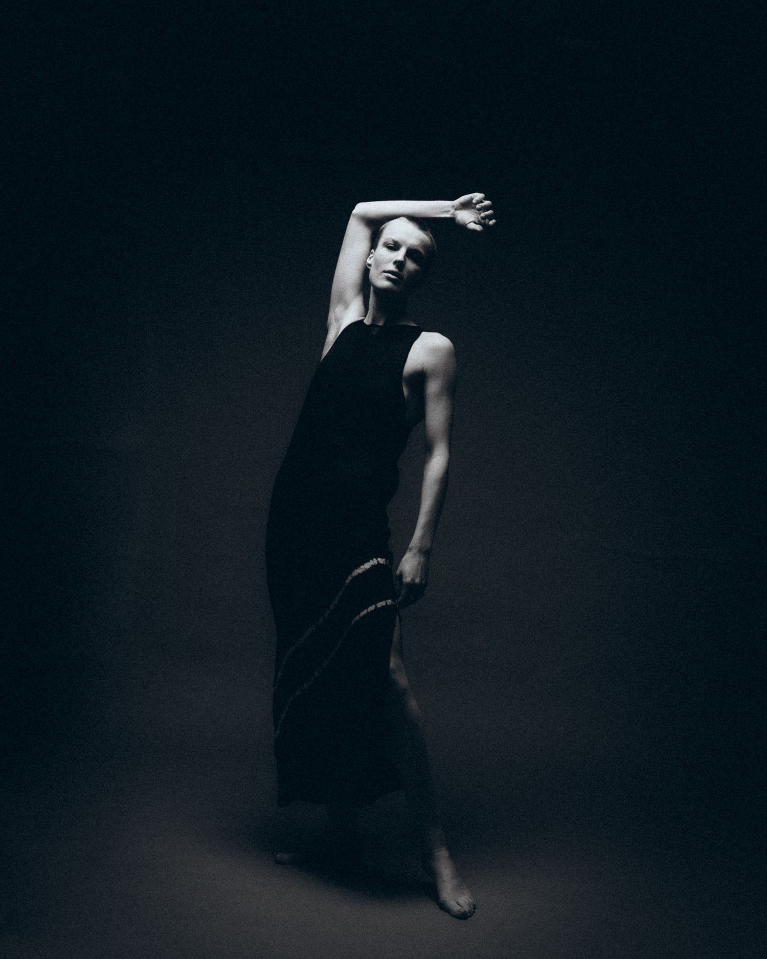Black and White Studio Model Portrait