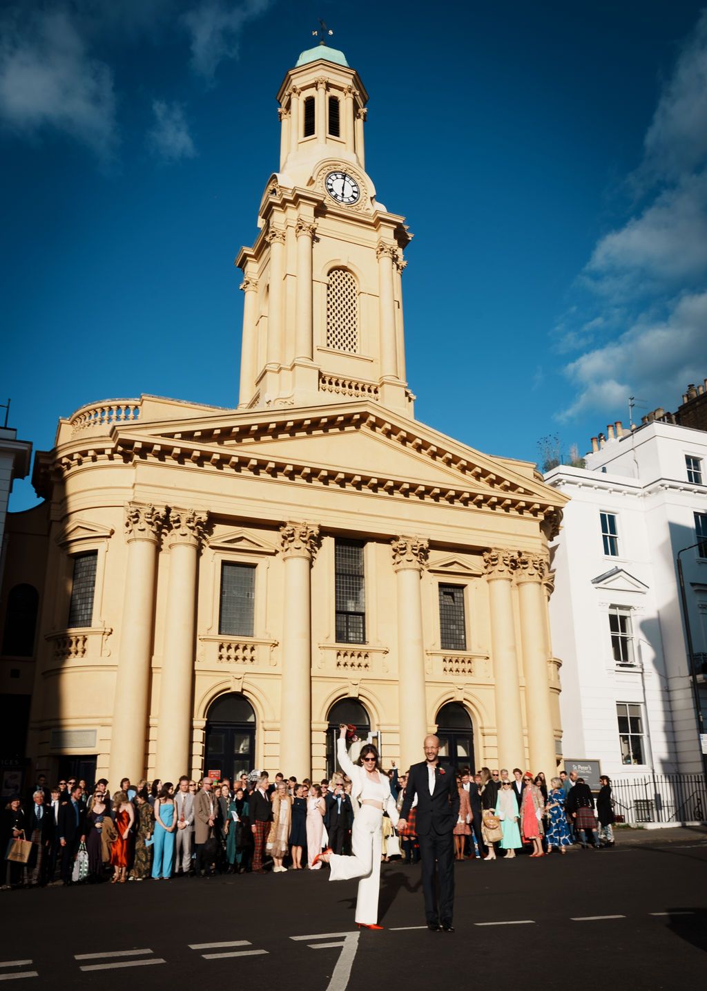 Outside Church Wedding photograph
