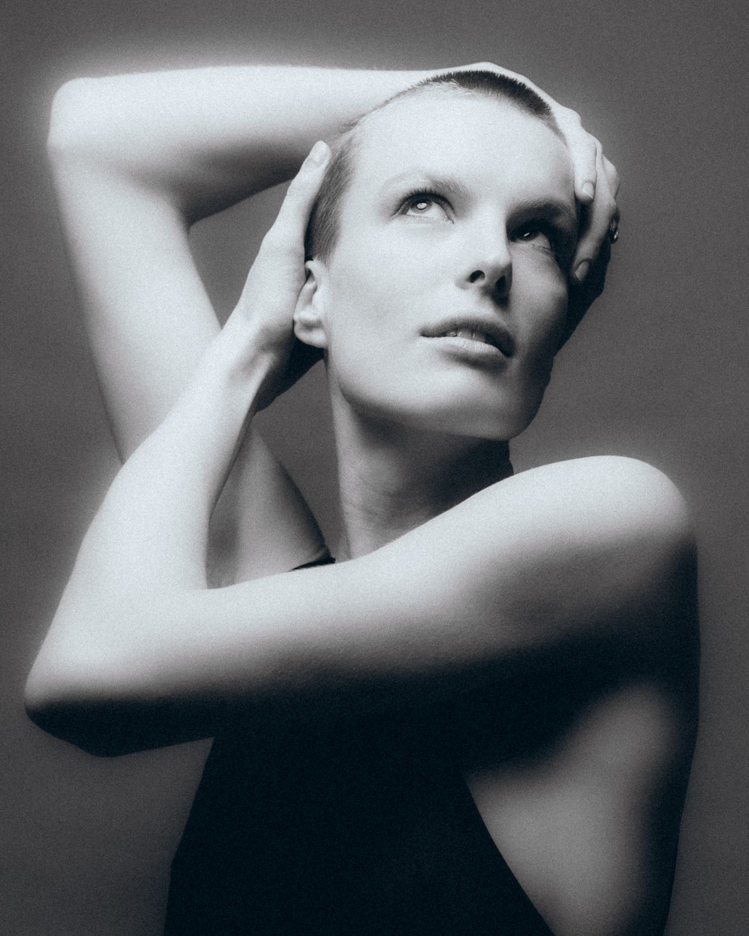 Black and White Studio Model Portrait