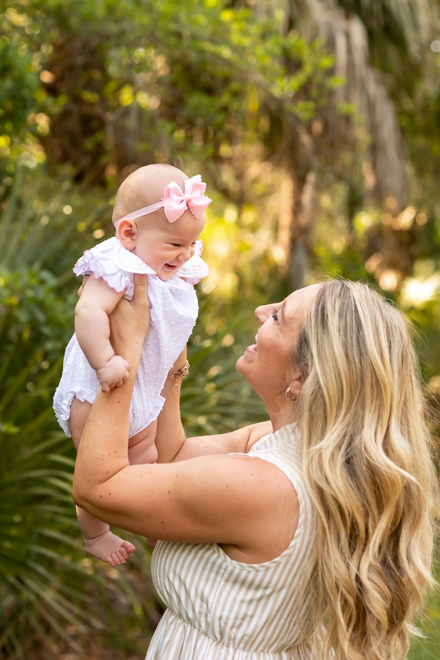 A mother and daughter sharing a candid moment on Hilton Head Island