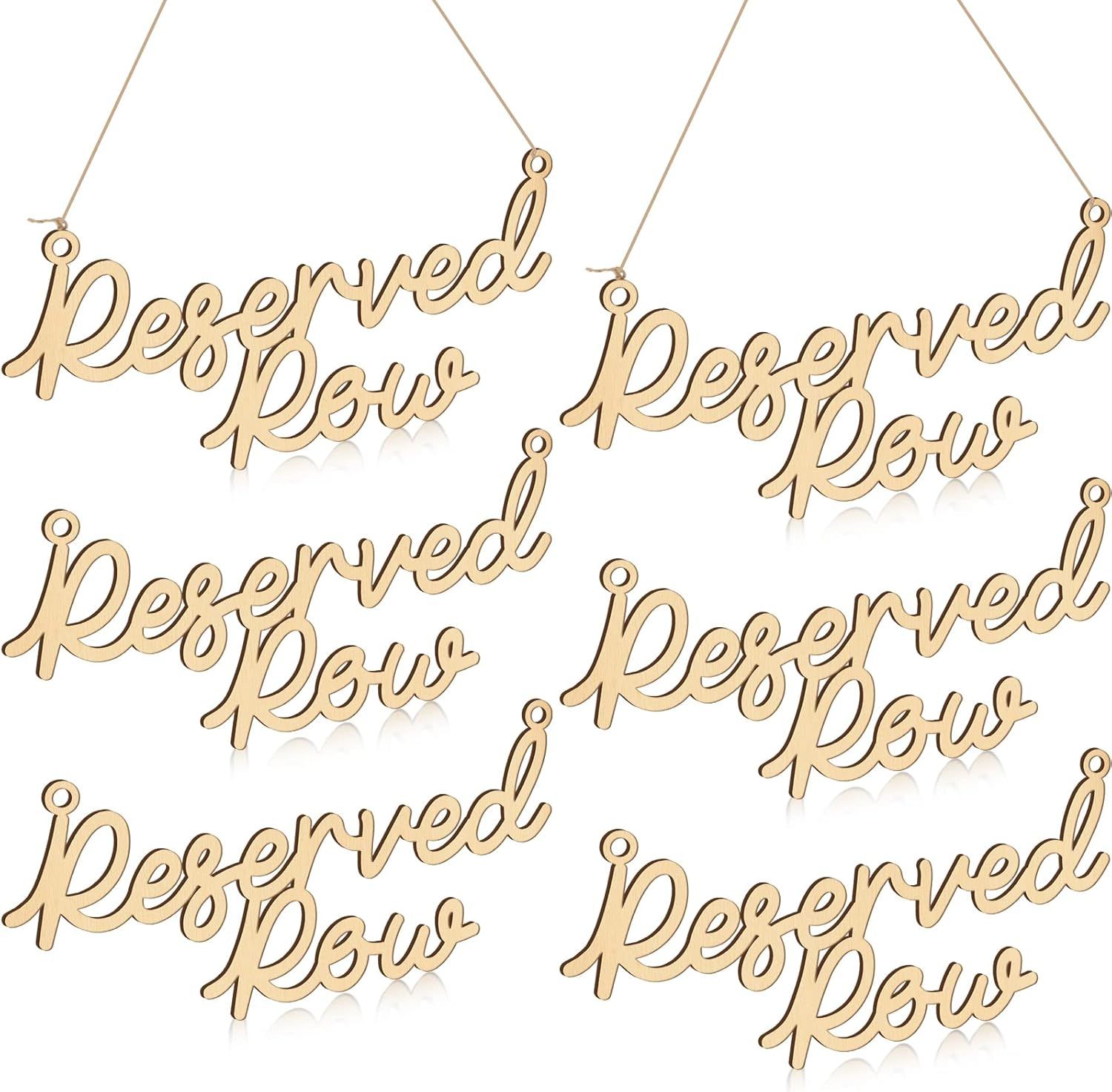 The word 'Reserved' is repeated in handwritten golden text creating a diagonal pattern design.