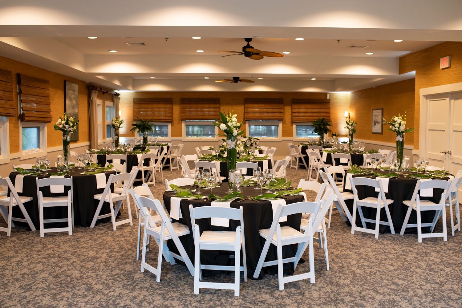 Shipyard Beach Club wedding reception in the event room.