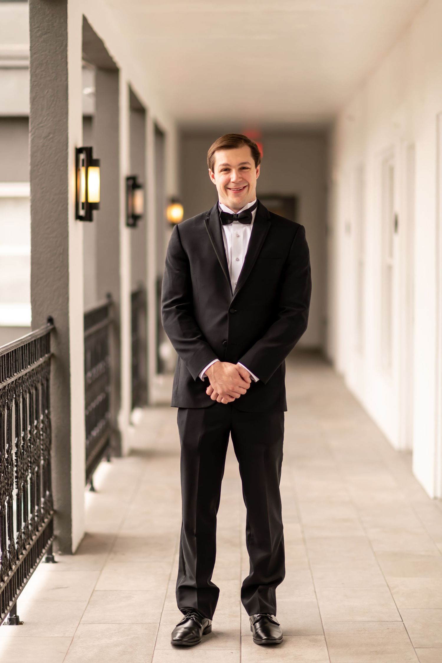 Groom portrait at Kimpton Brice Hotel Wedding in Savannah, Georgia.