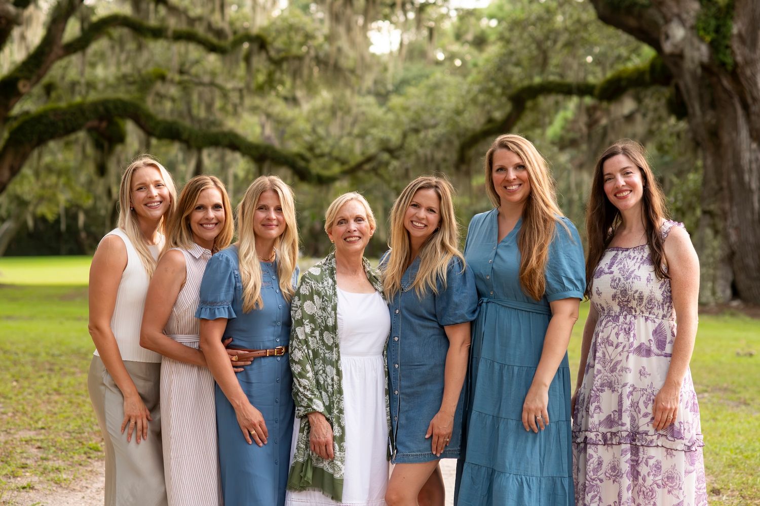 Multi-generational portrait of the women during a Hilton Head extended family session.