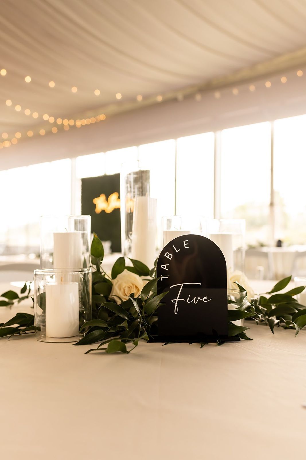 Modern table designs at The Westin Savannah wedding reception