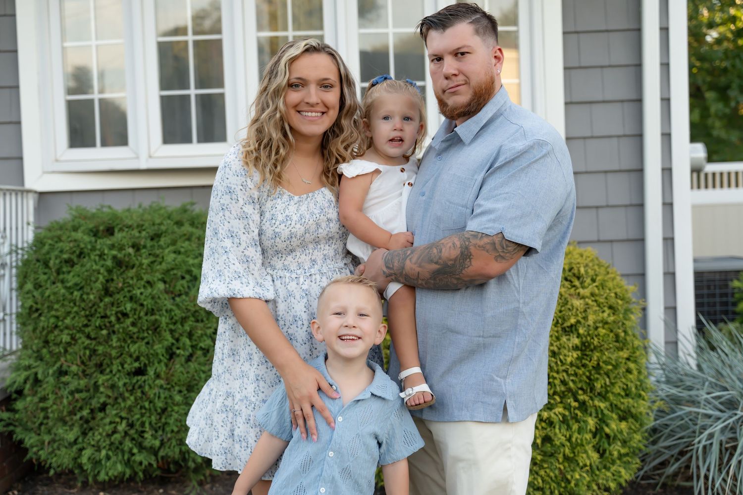 New Jersey photographer with her family, captured through her own lens.