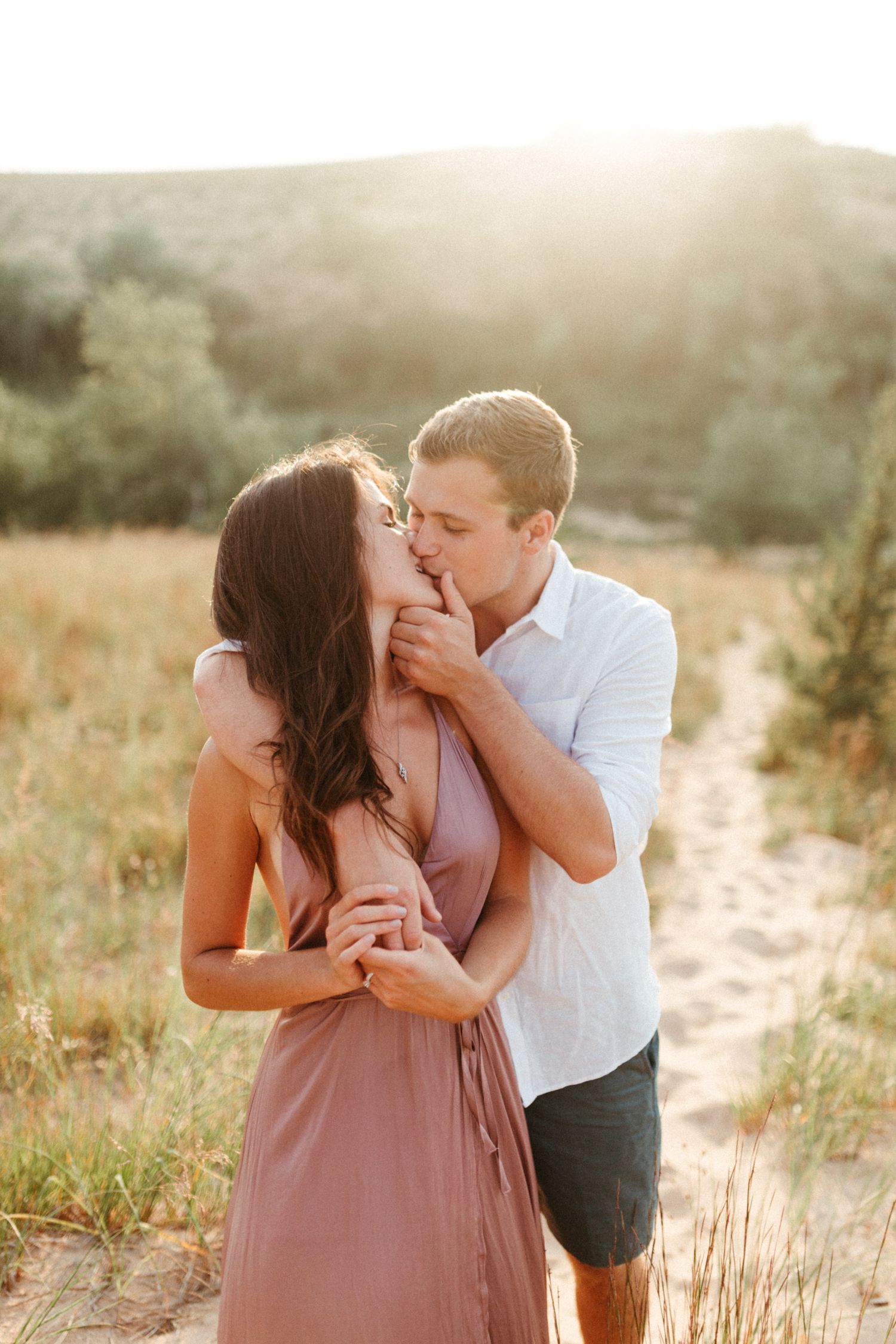 Sleeping bear dunes engagement photos, Northern Michigan wedding photographer