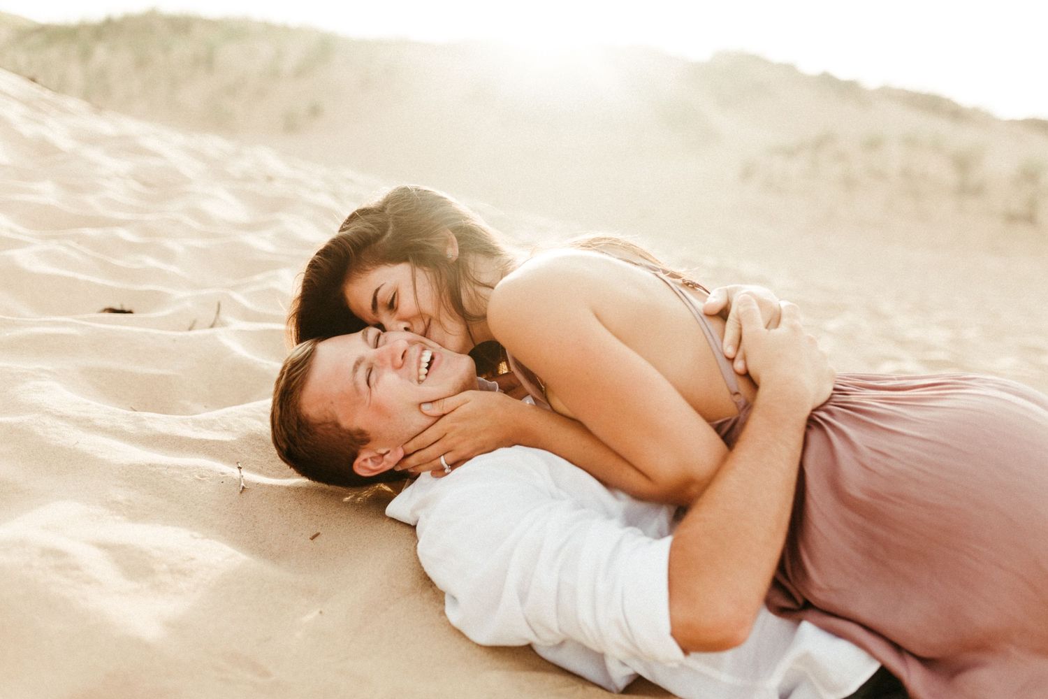 Sleeping bear dunes engagement photos, Northern Michigan wedding photographer