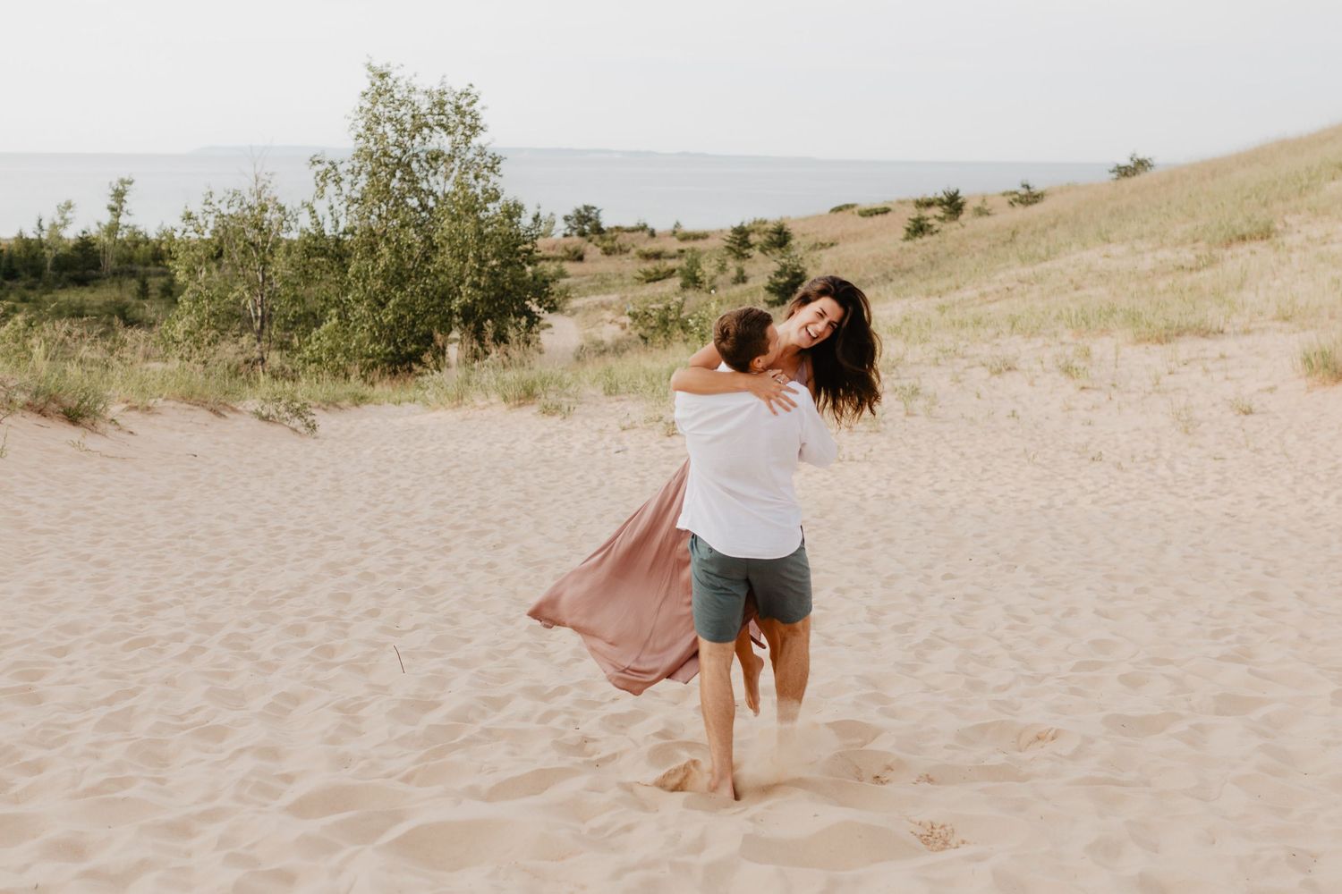 Sleeping bear dunes engagement photos, Northern Michigan wedding photographer