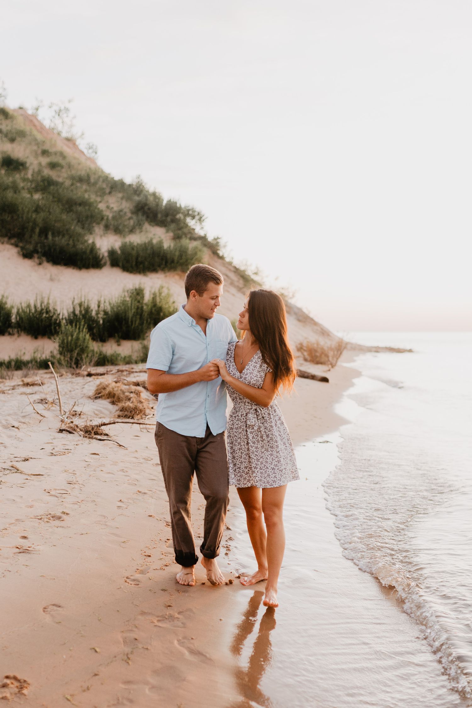Sleeping bear dunes engagement photos, Northern Michigan wedding photographer