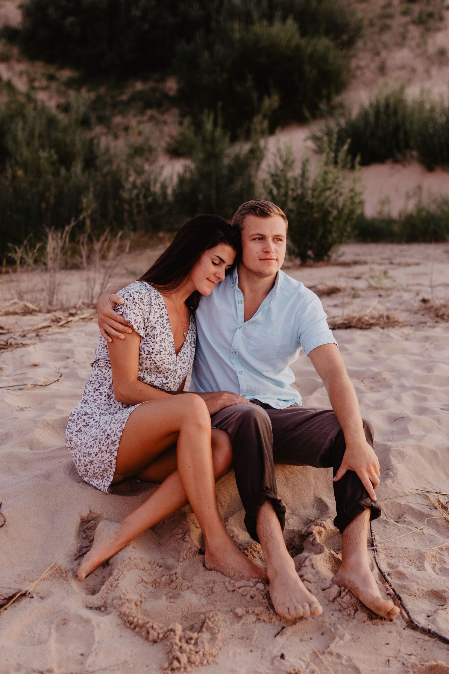 Sleeping bear dunes engagement photos, Northern Michigan wedding photographer