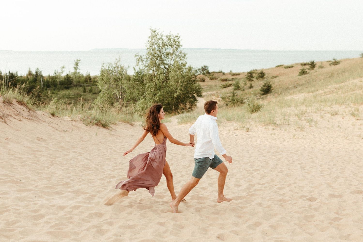 Sleeping bear dunes engagement photos, Northern Michigan wedding photographer