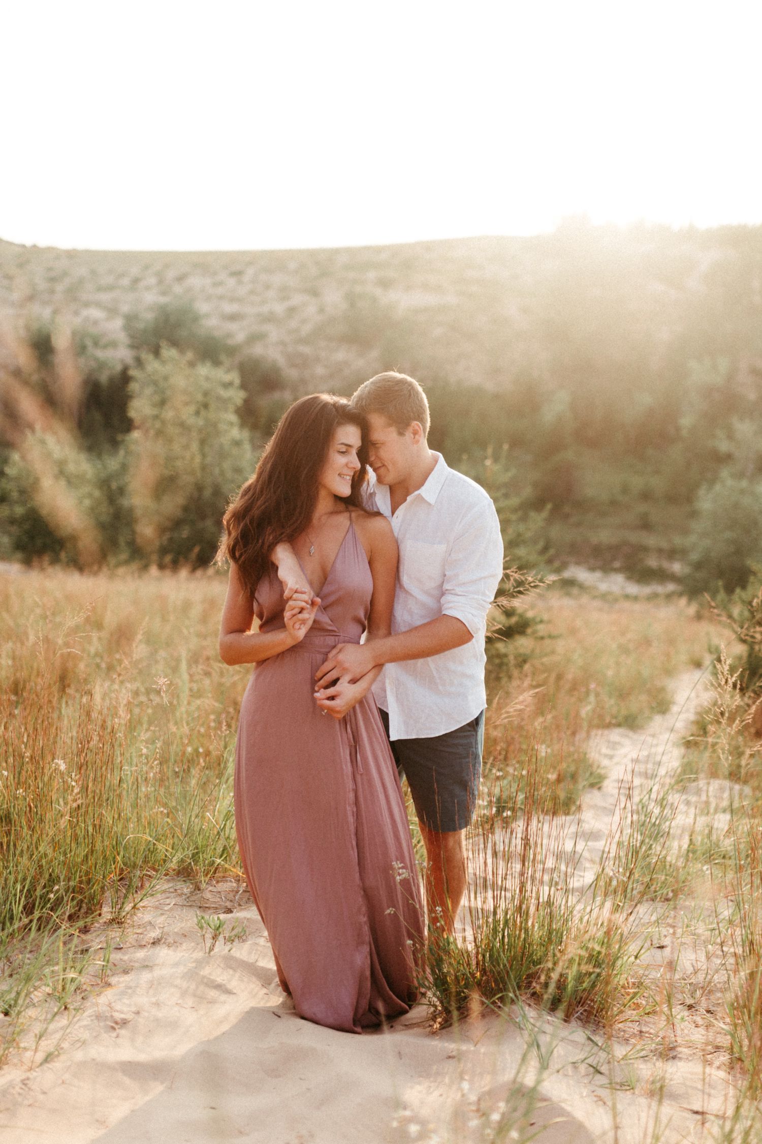 Sleeping bear dunes engagement photos, Northern Michigan wedding photographer