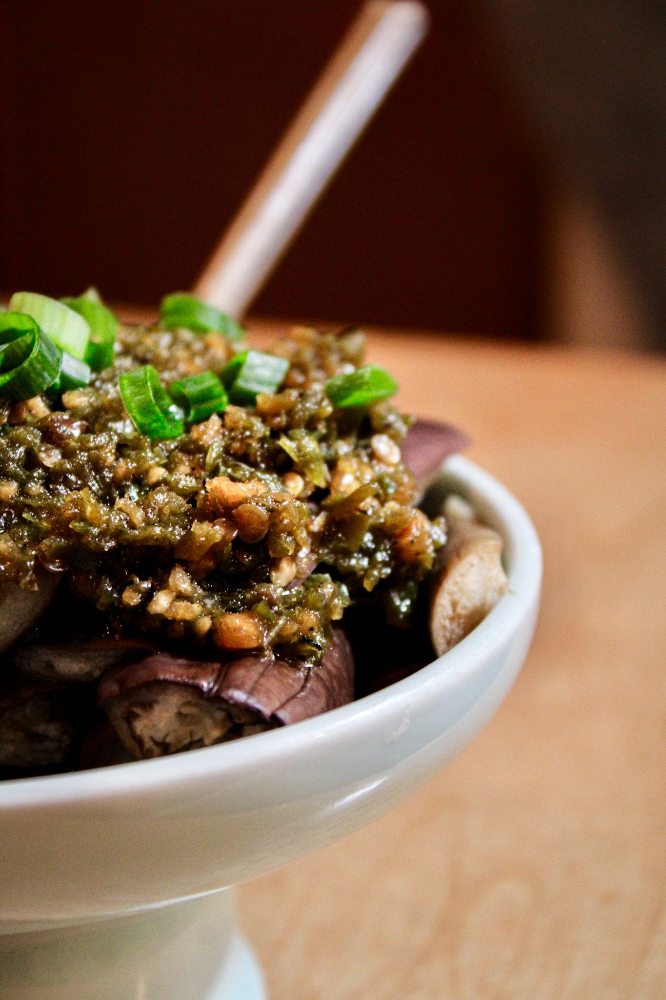 Sichuan-style eggplant appetizer at Breeze restaurant in Greenpoint, Brooklyn