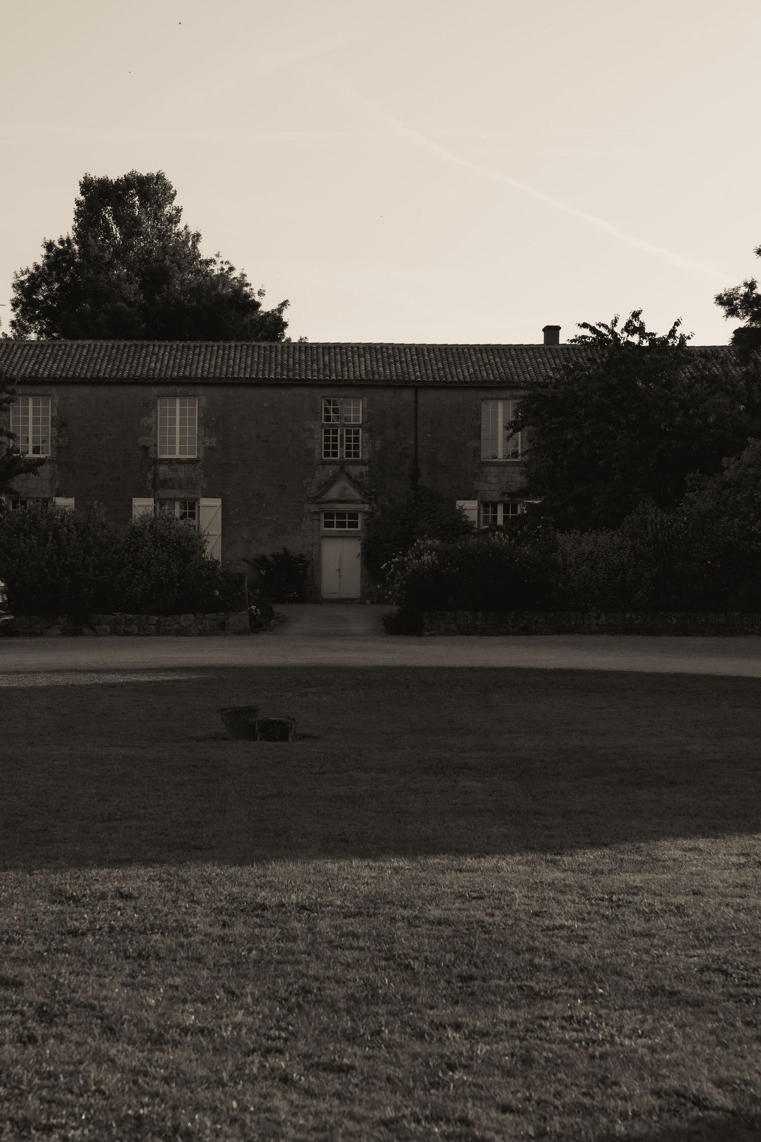 Wedding venue photographed in timeless black and white with an elegant editorial aesthetic.