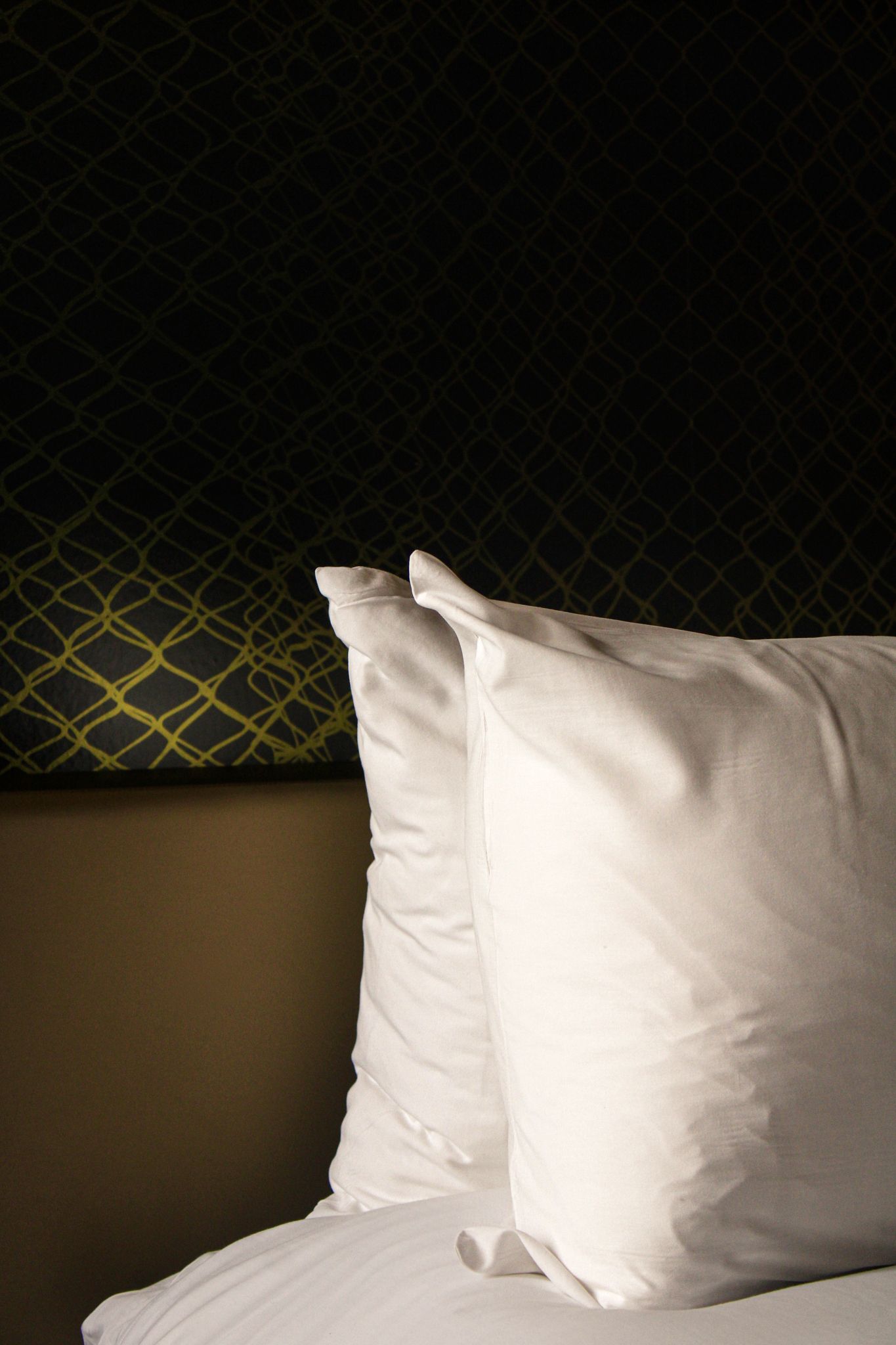 Close-up of a luxury pillow detail in a suite at W Philadelphia