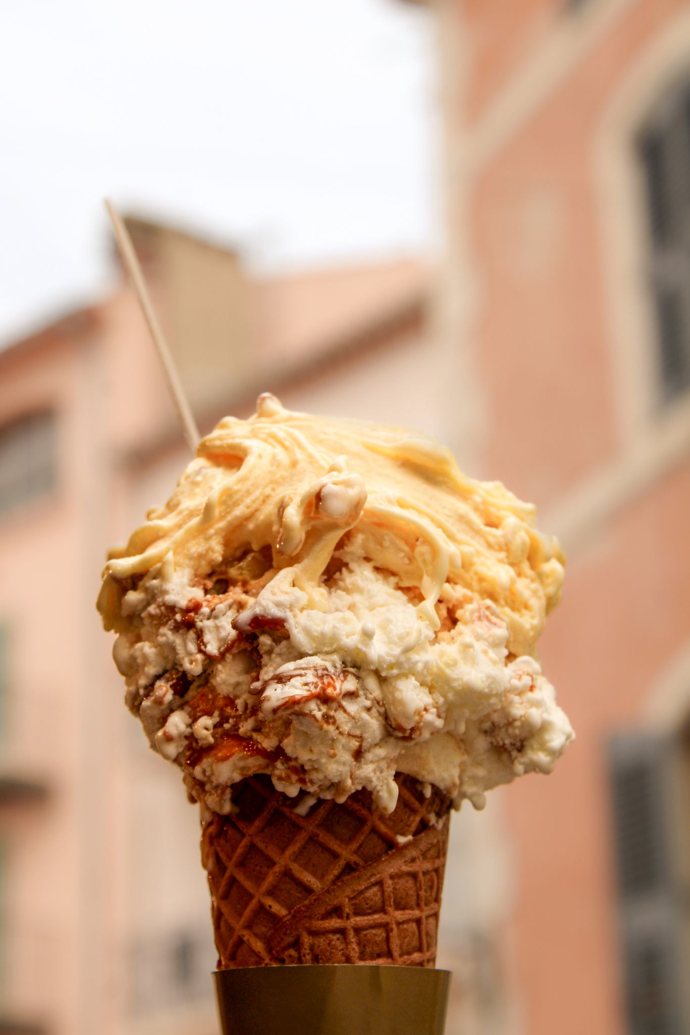 Ice cream cone at the harbor in Saint-Tropez, French Riviera
