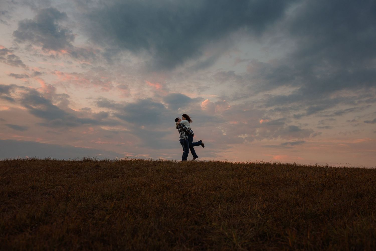 Engagement shoot at sunset in Escanaba, Michigan