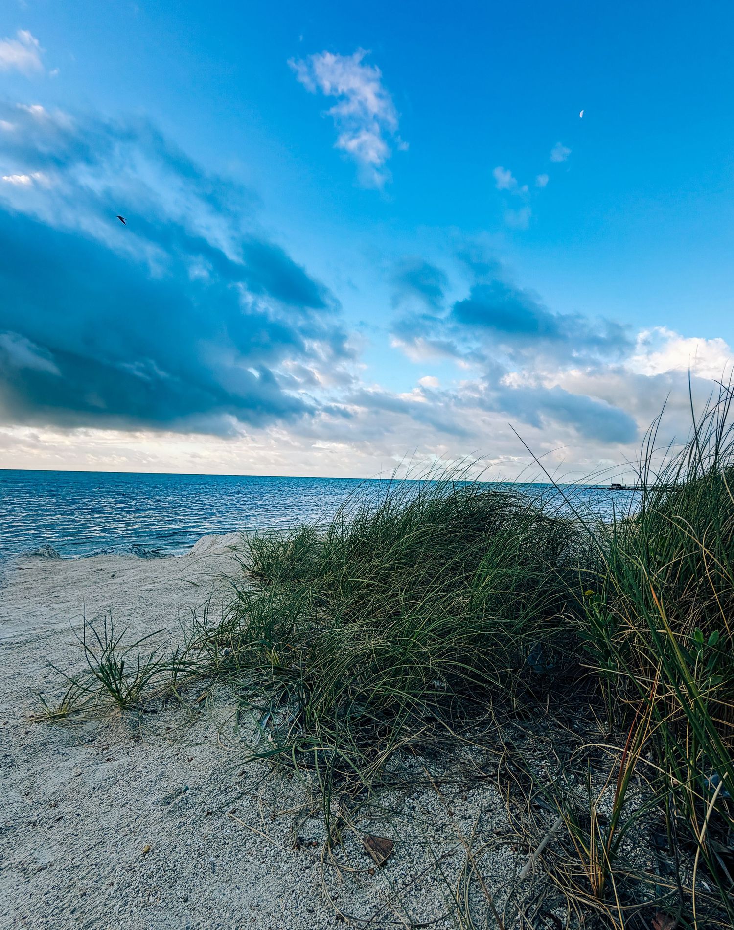 Turquoise waters and blue skies in the Florida Keys photographed in Islamorada